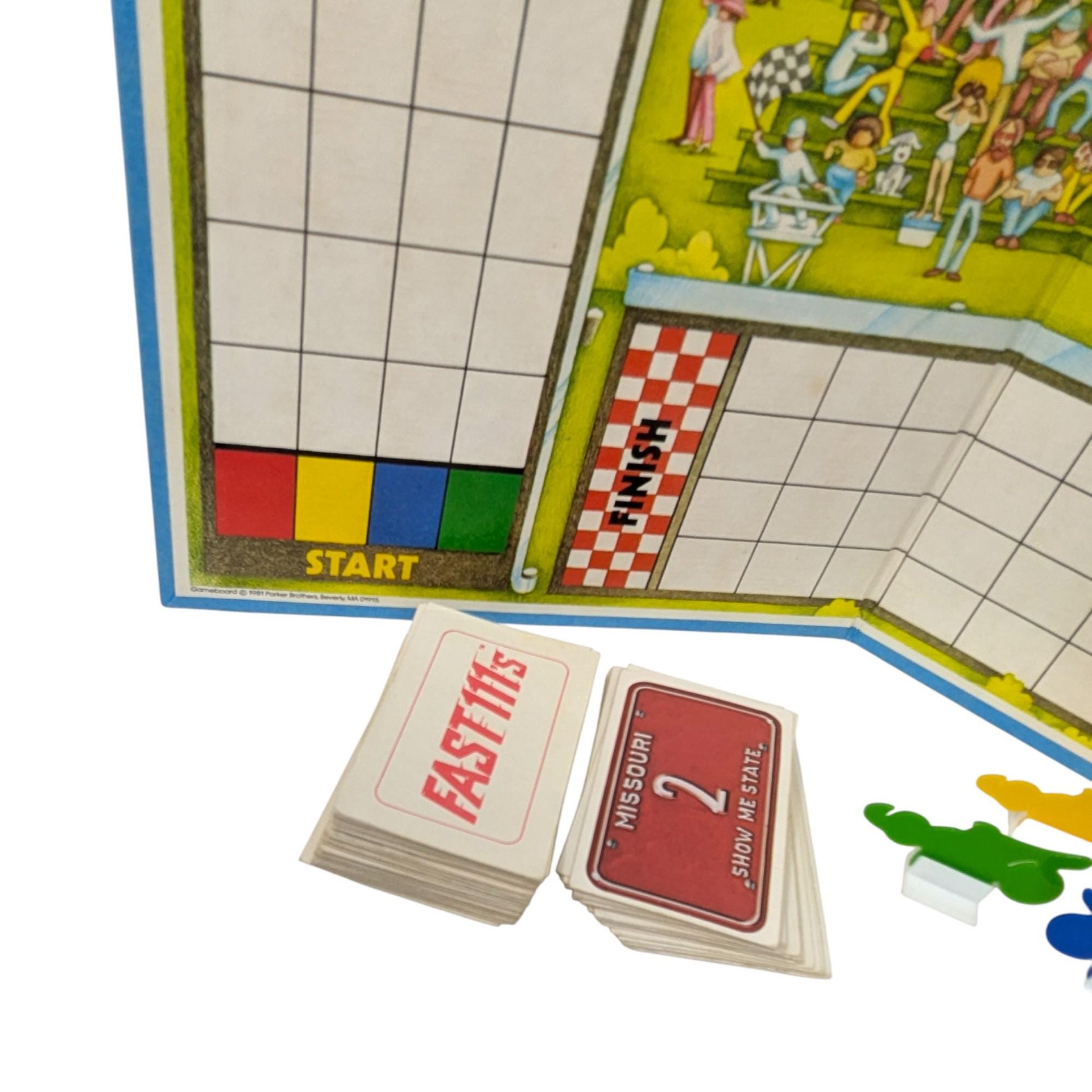 Vintage 1981 Fast 111's The Car-Racing Board Game: Parker Brothers Racing Toy