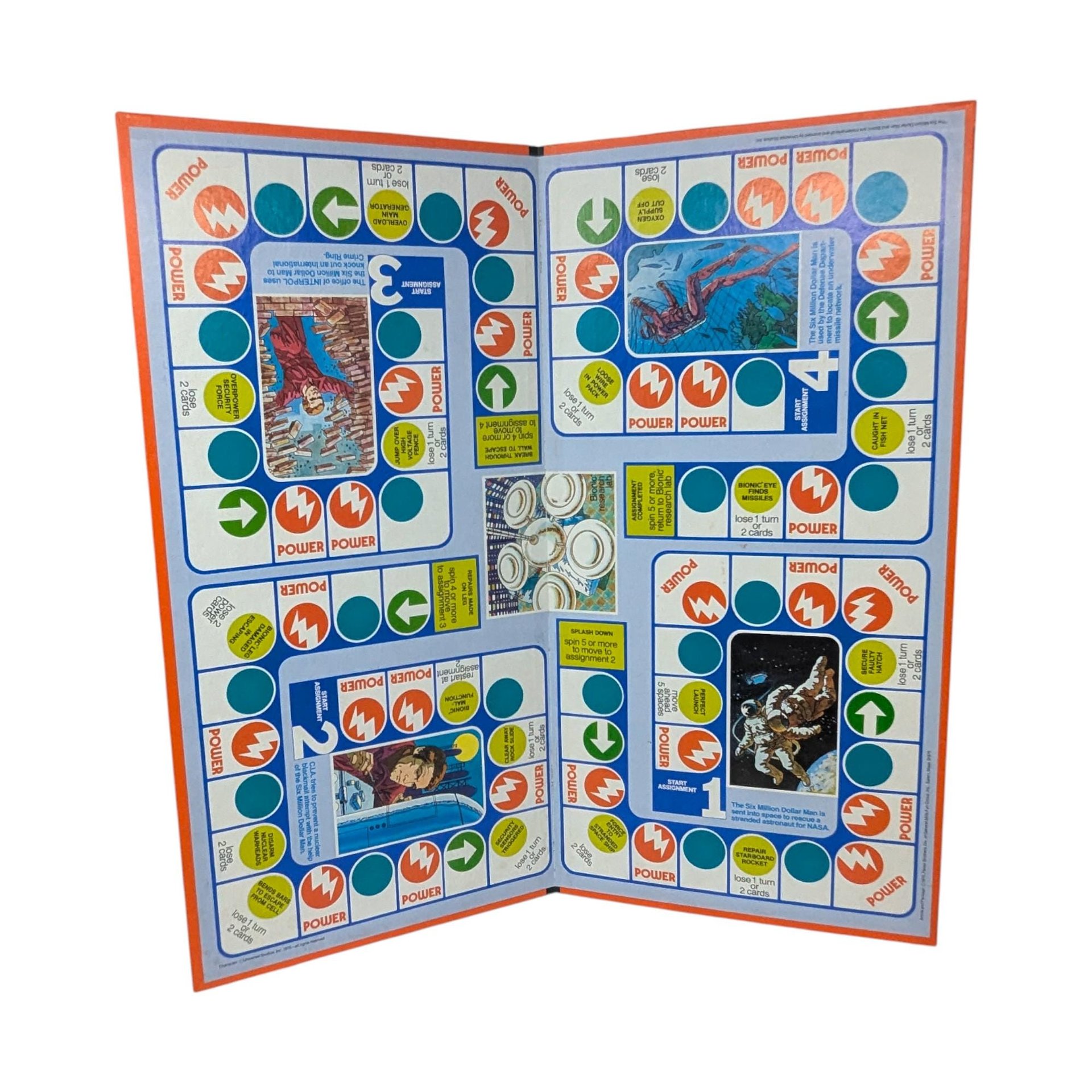 Vintage 1975 The Six Million Dollar Man Board Game: Parker Brothers Steve Austin TV Show