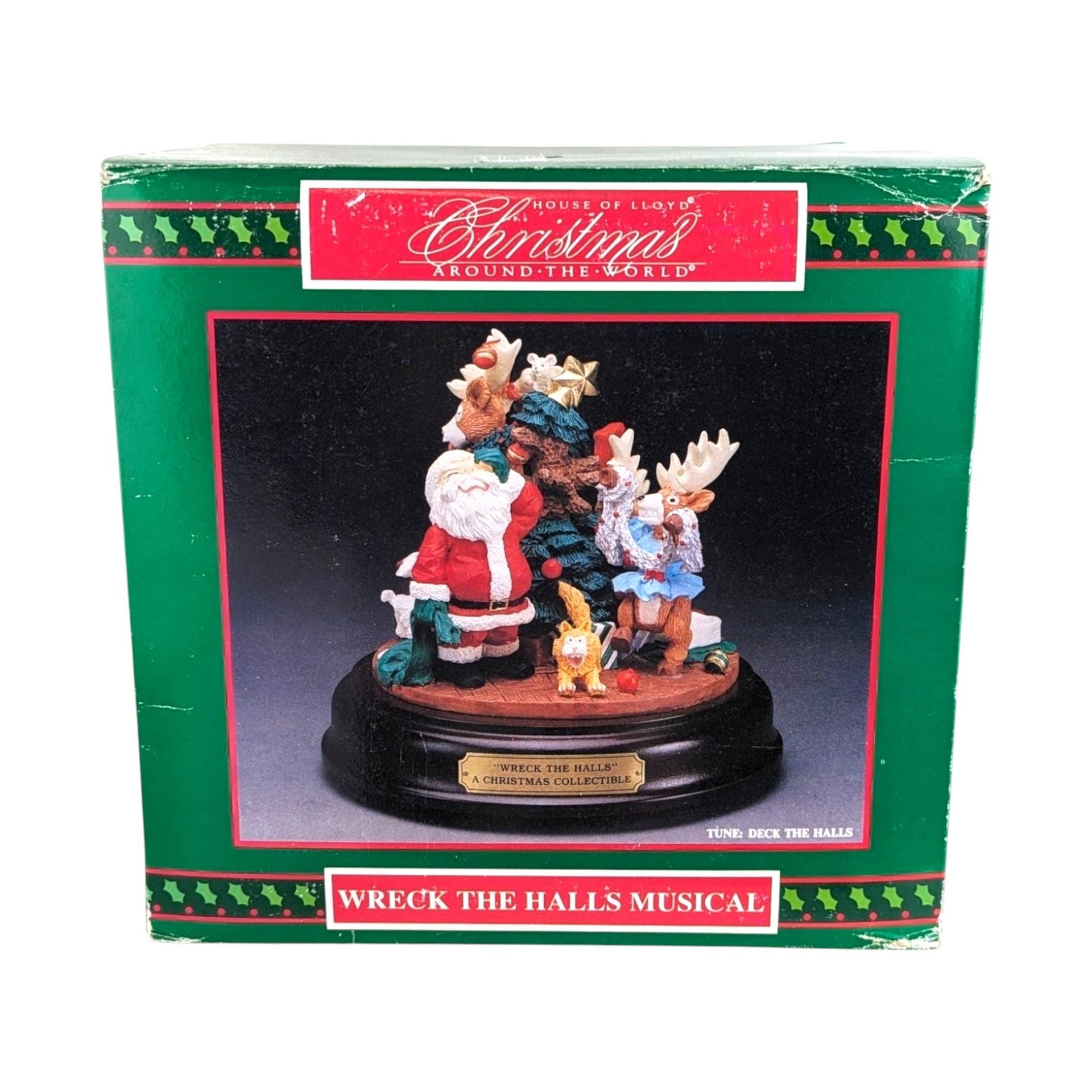 Vintage House of Lloyd Music Box: Wreck the Halls Christmas