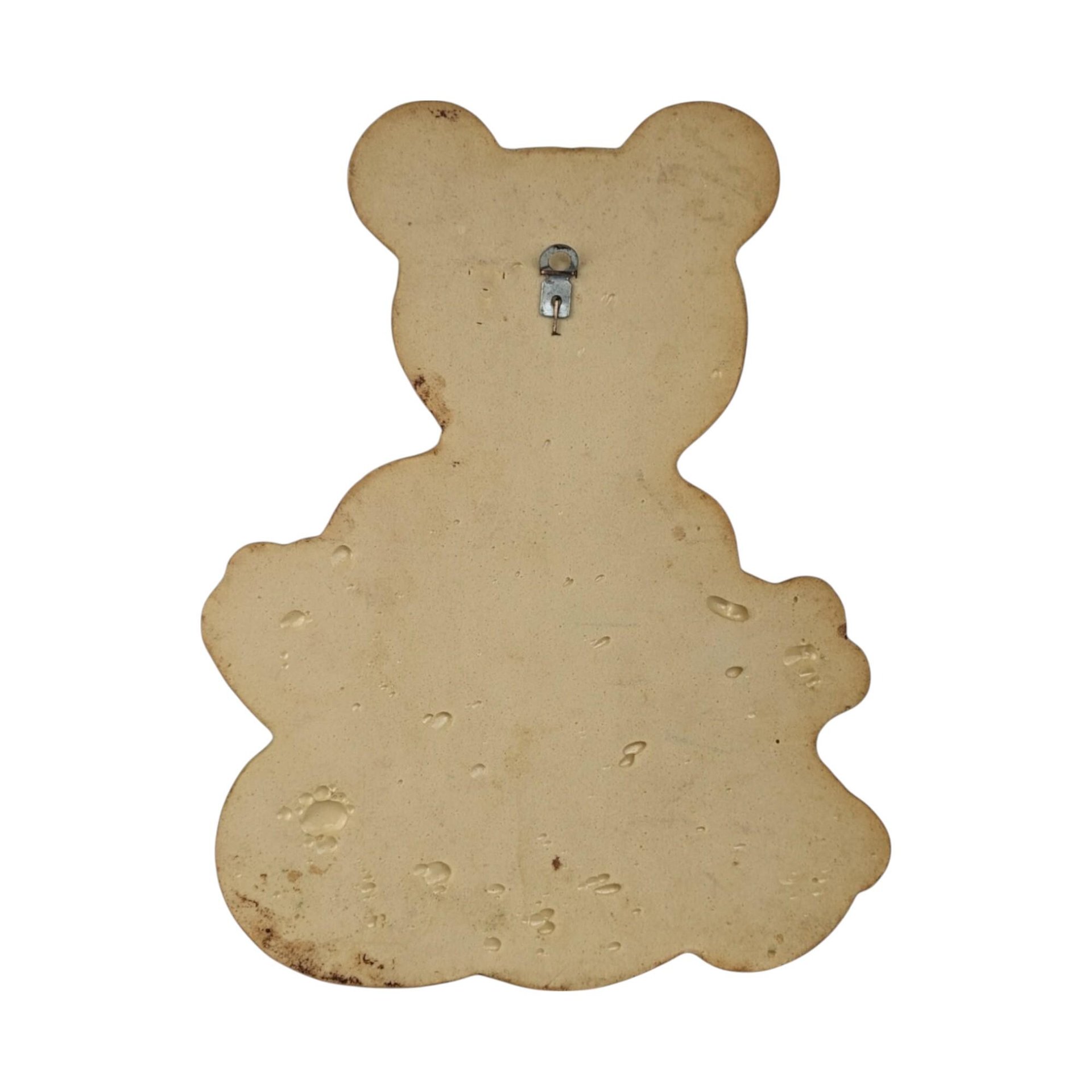 Vintage Foamcraft Patchwork Teddy Bear Wall Hanging
