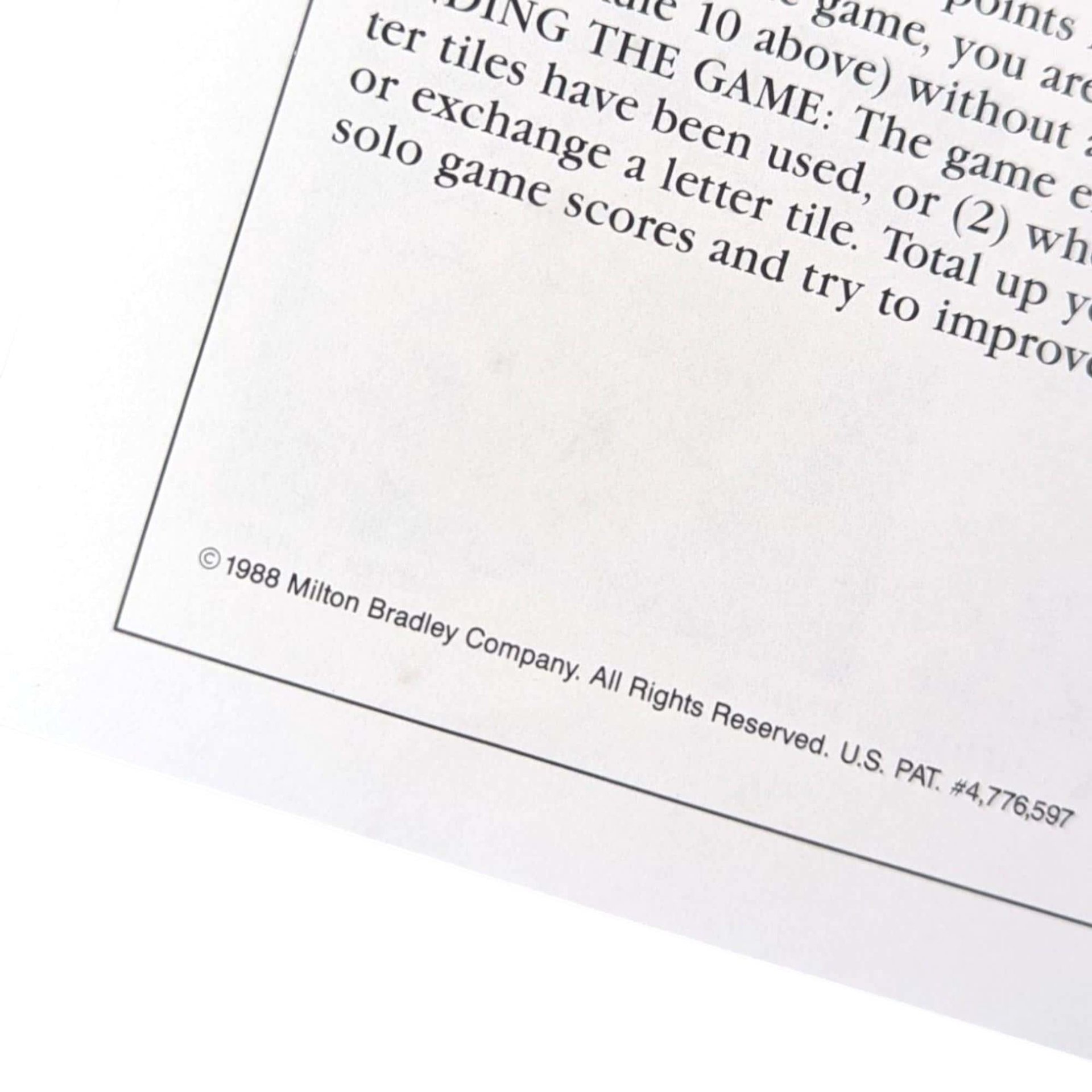 1988 Milton Bradley Upwords: 3D Word Game