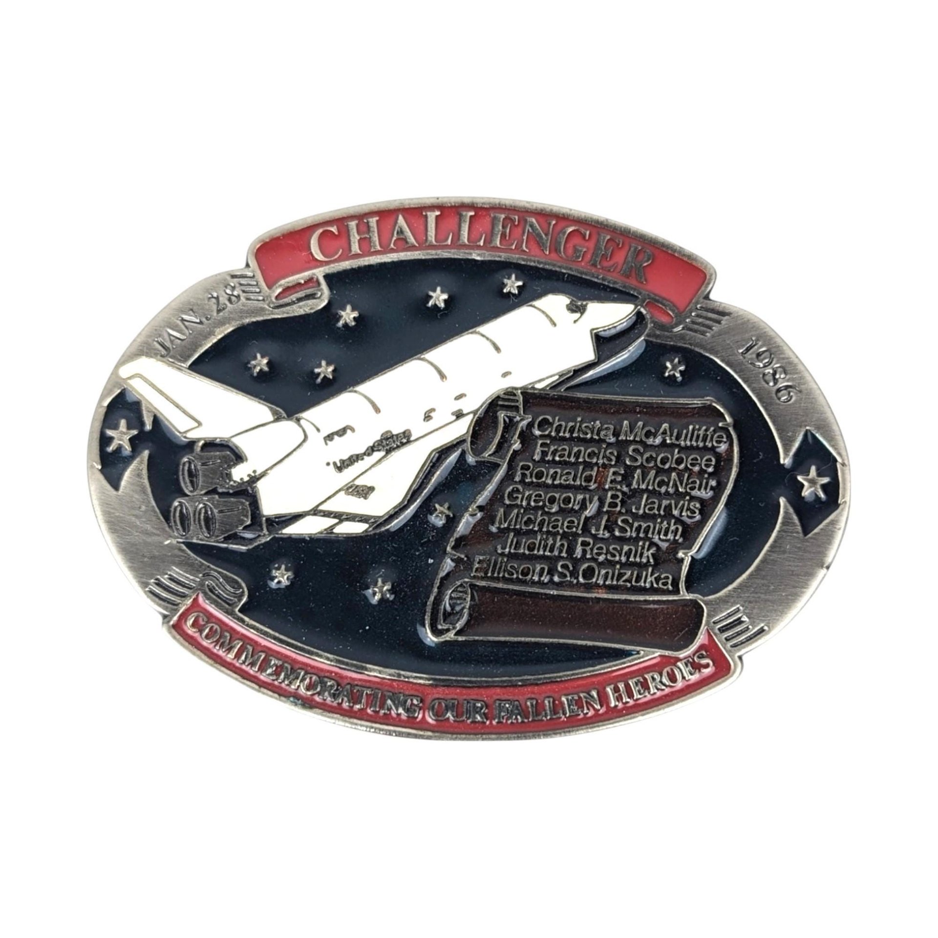 Vintage 1986 Space Shuttle Challenger Belt Buckle