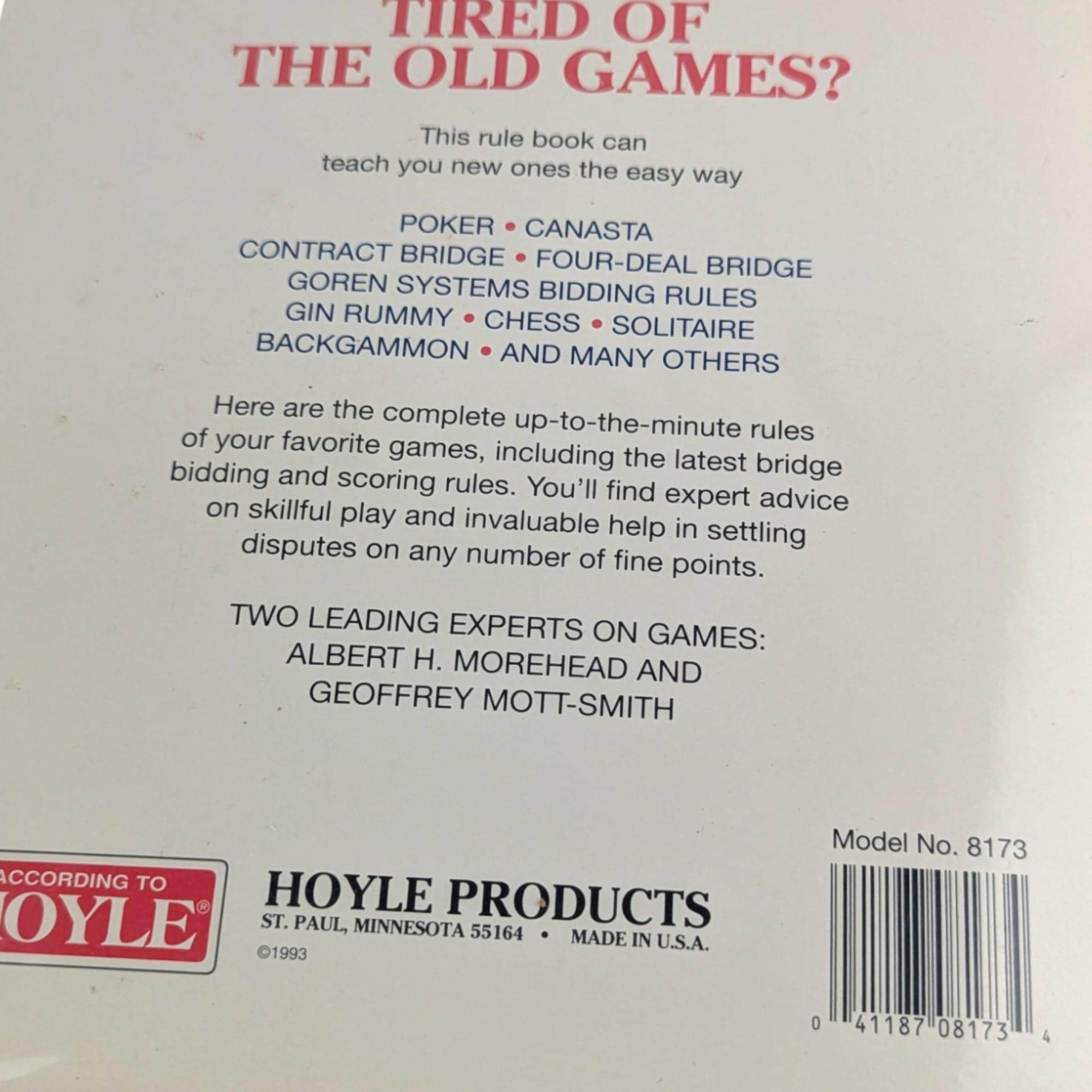 1993 Hoyle Rule Book Set
