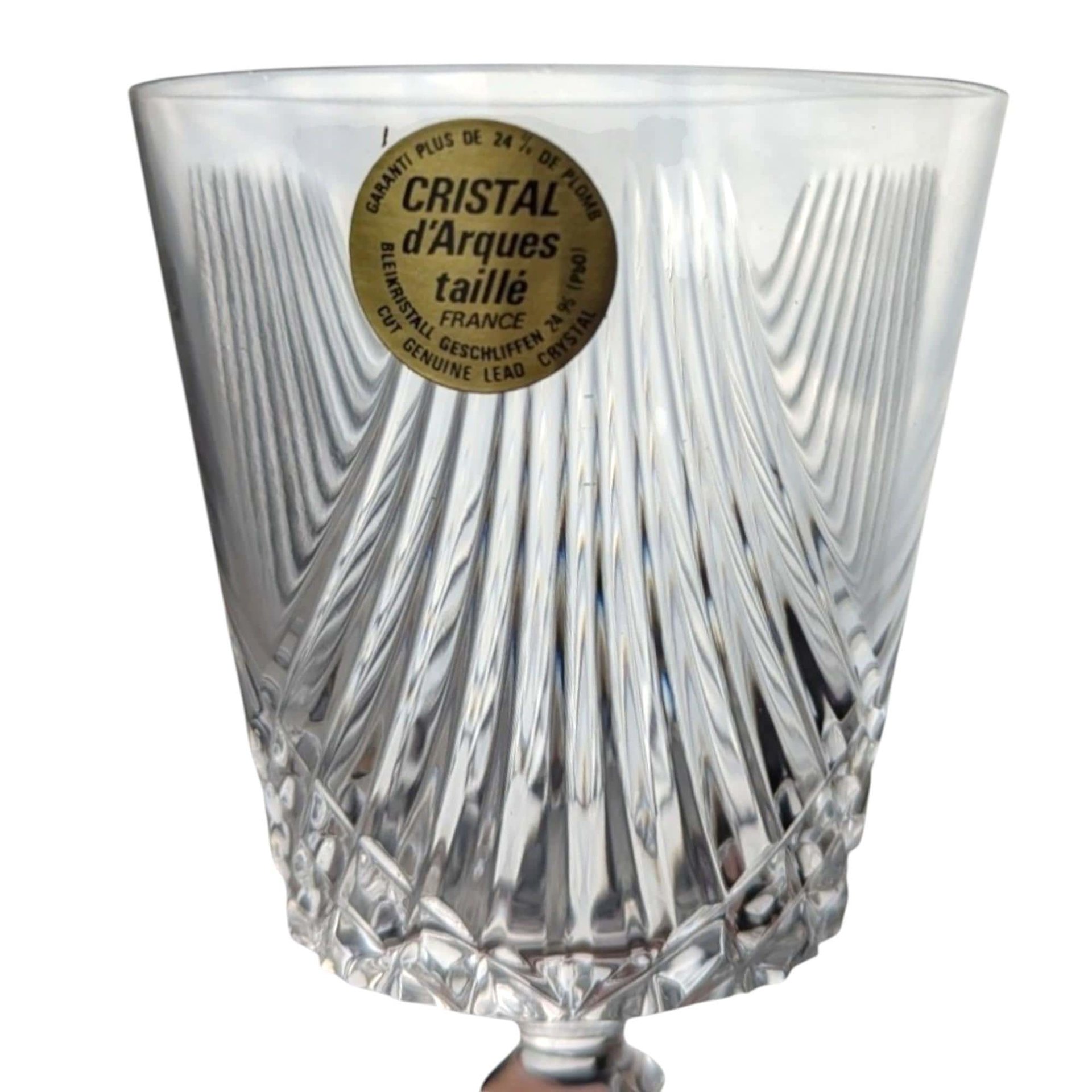 Vintage Crystal D'Arques Wine Glasses: Set of 6 Taille Combourg