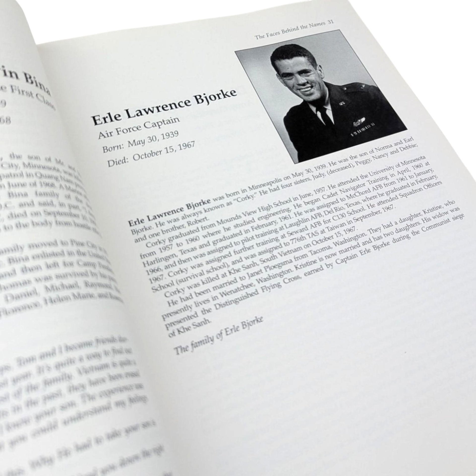 1996 The Faces Behind the Names: The Vietnam War Signed Hardcover