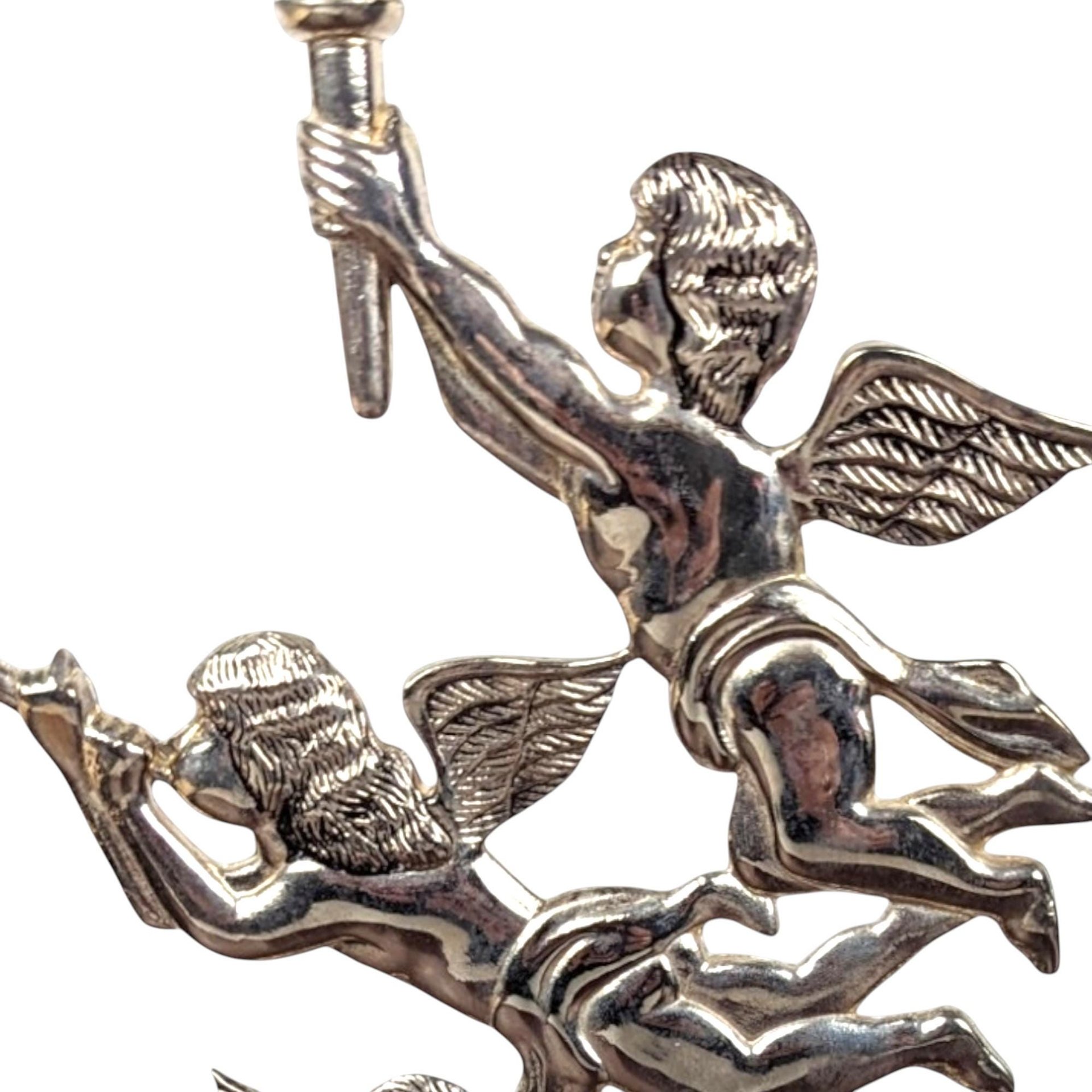 Vintage Godinger Silver Cherub Candlestick