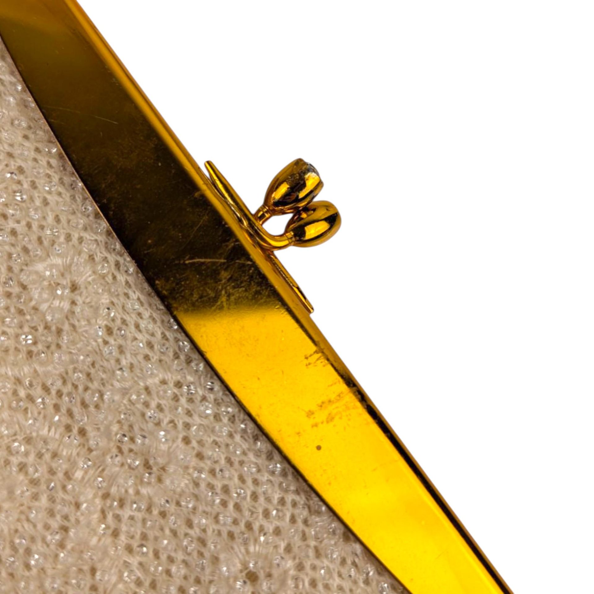 Vintage Cream and Gold Beaded Handbag