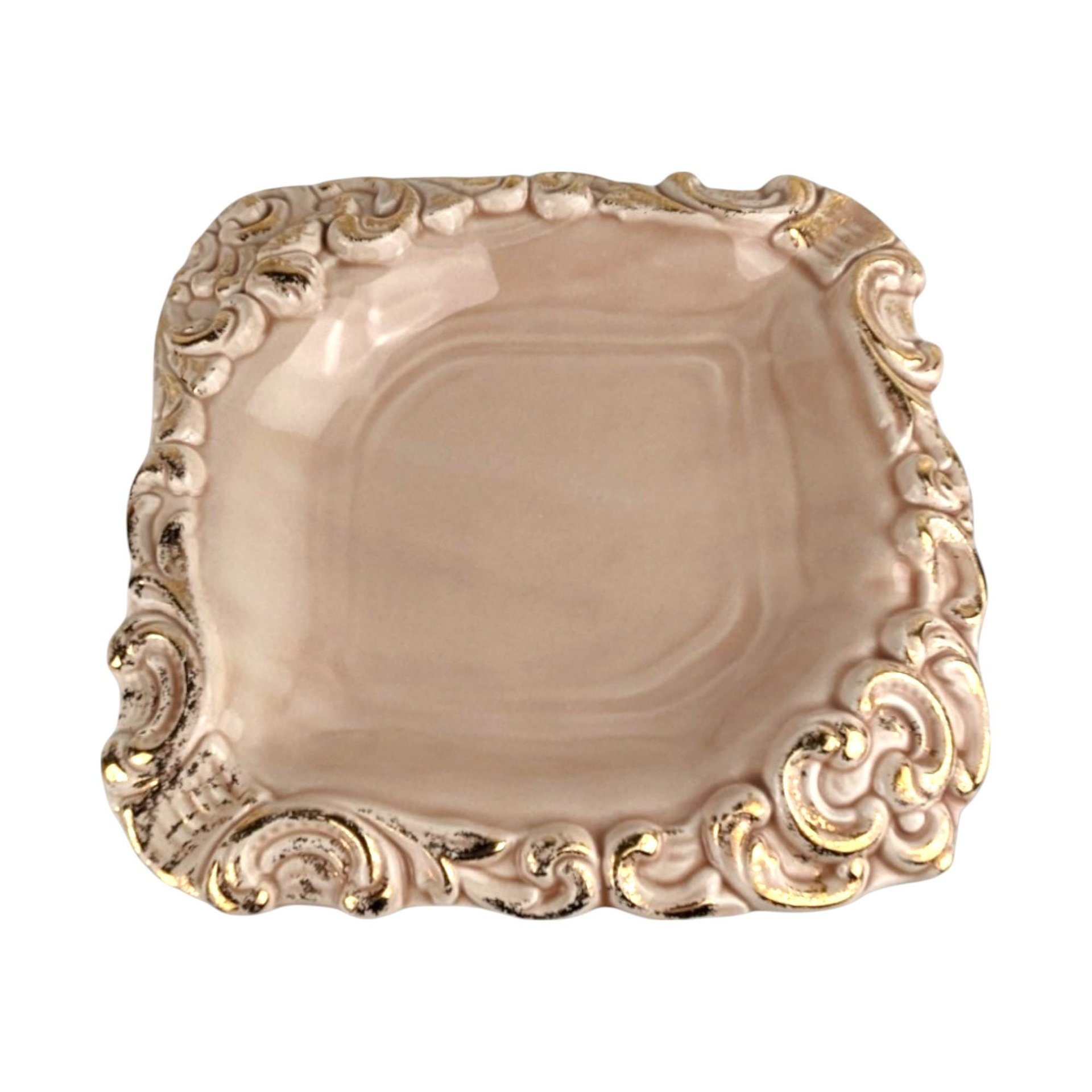 Vintage Pink Floraline Ashtray