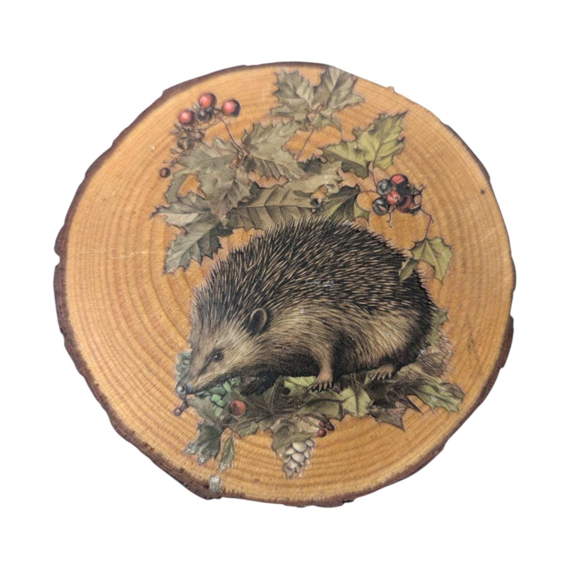 Vintage Handmade Nature Wood Slice Coasters, Set of 6