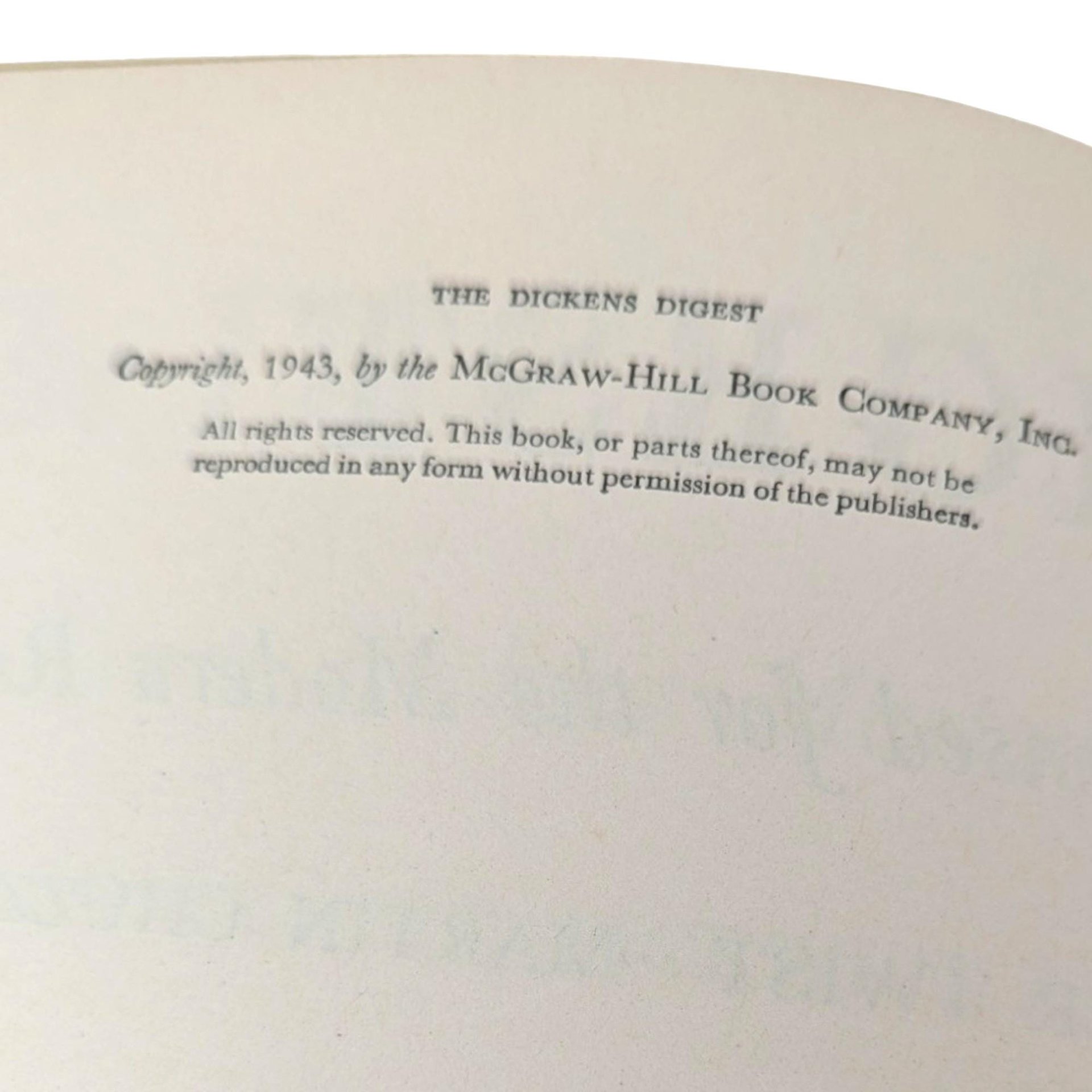 1943 The Dickens Digest Hardcover