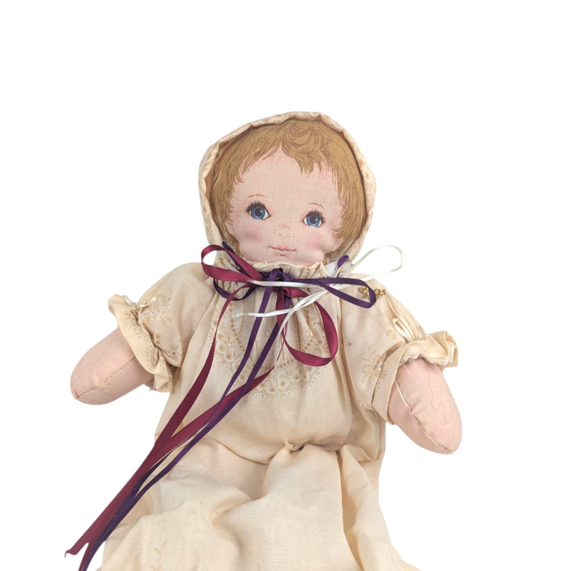Vintage Long Dress Victorian Cloth Doll