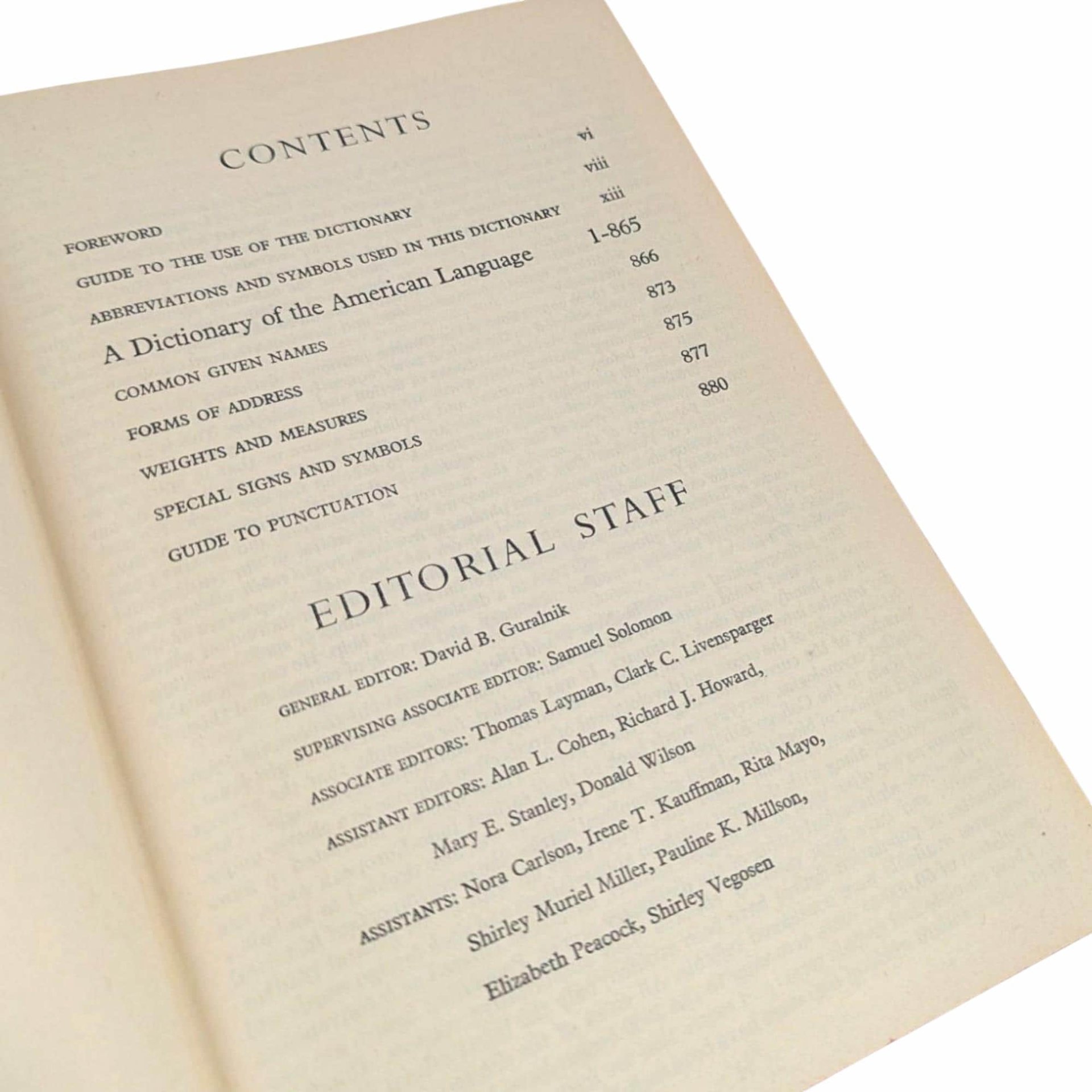 1959 Webster's New World Dictionary Hardcover