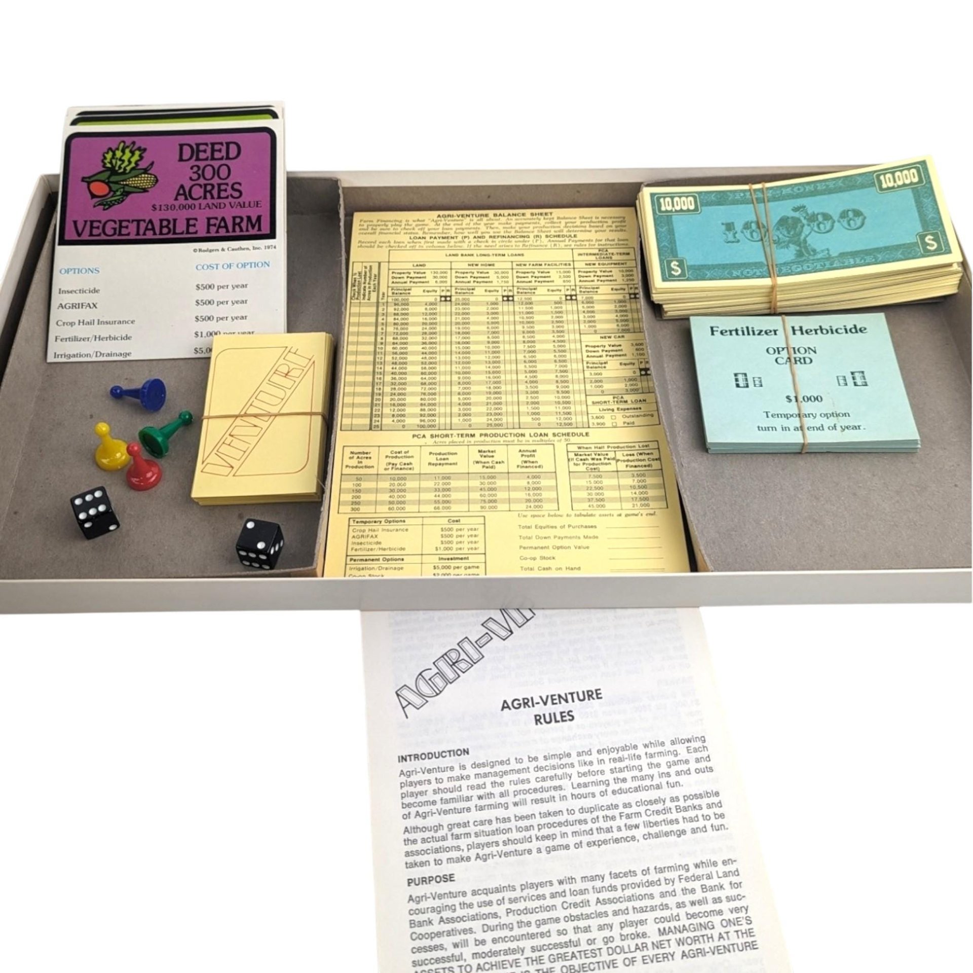 1974 Agri-Venture Board Game