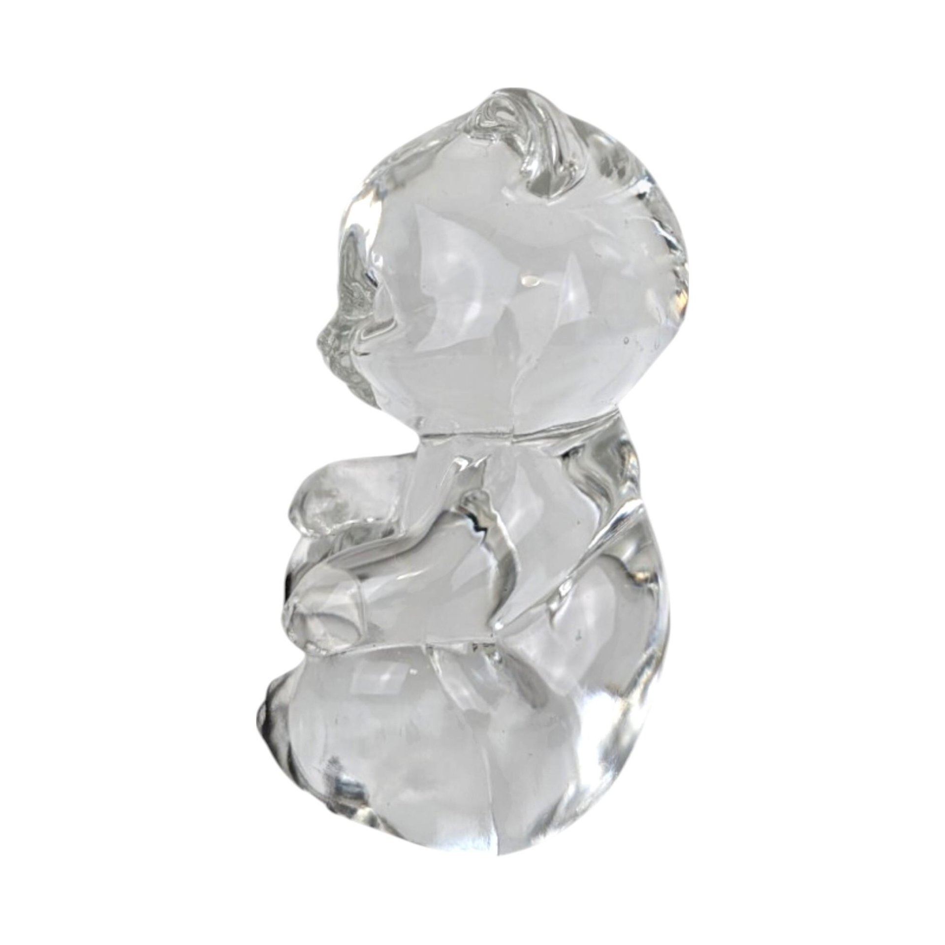 Vintage Fenton Clear Glass Bear Figurine
