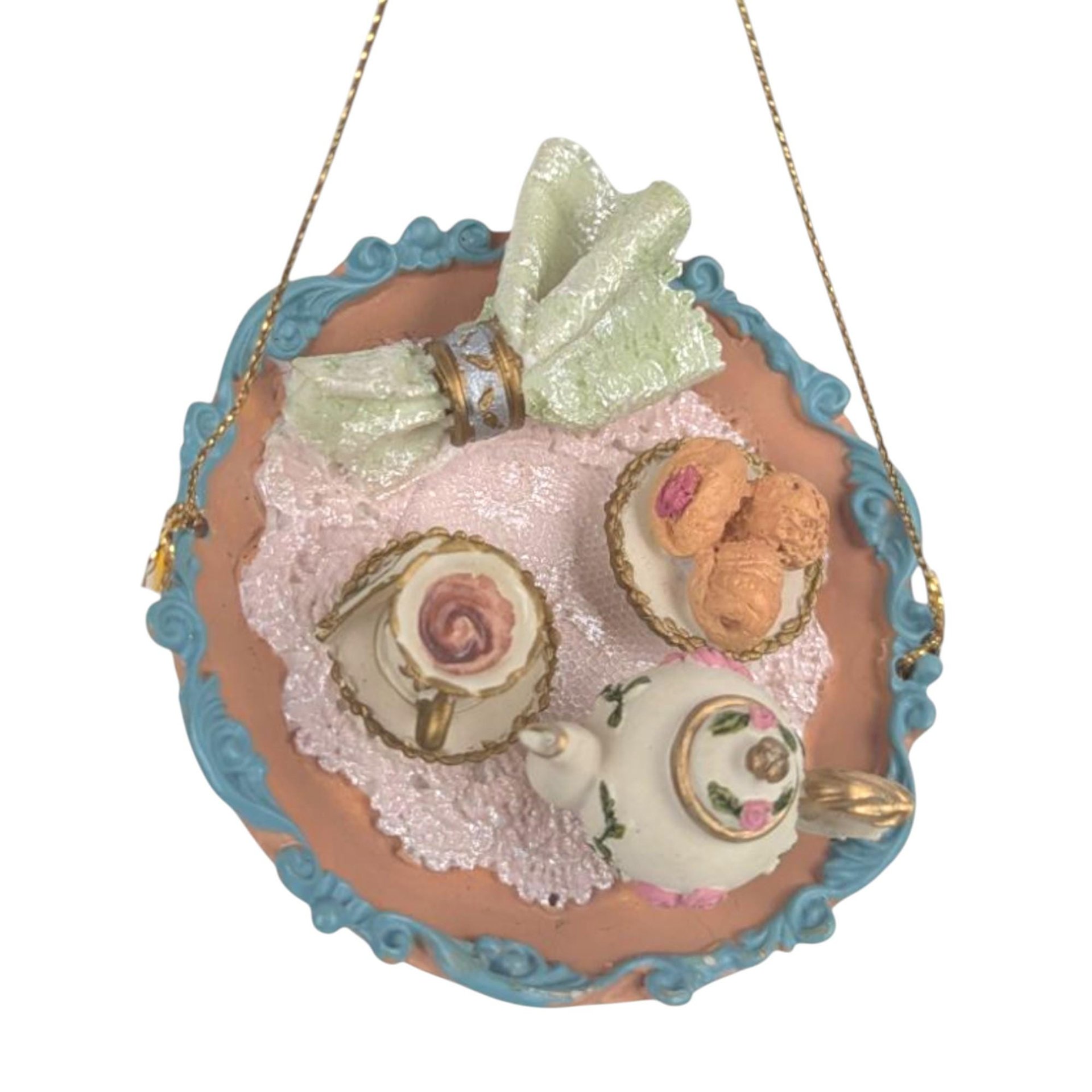 Vintage Resin Picnic & Tea Party Ornament Set