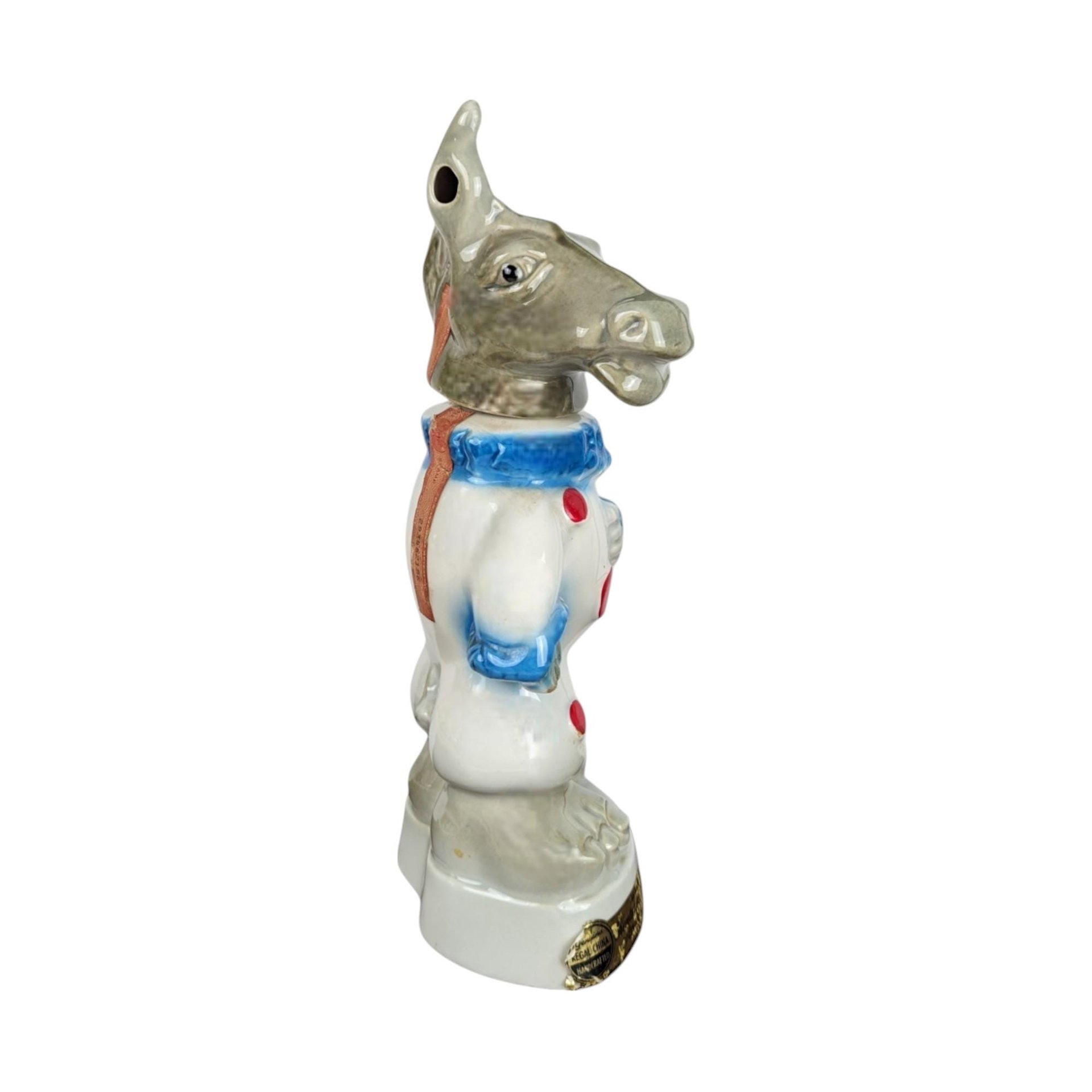 1968 Jim Beam Donkey Decanter: C. Miller Political Clown
