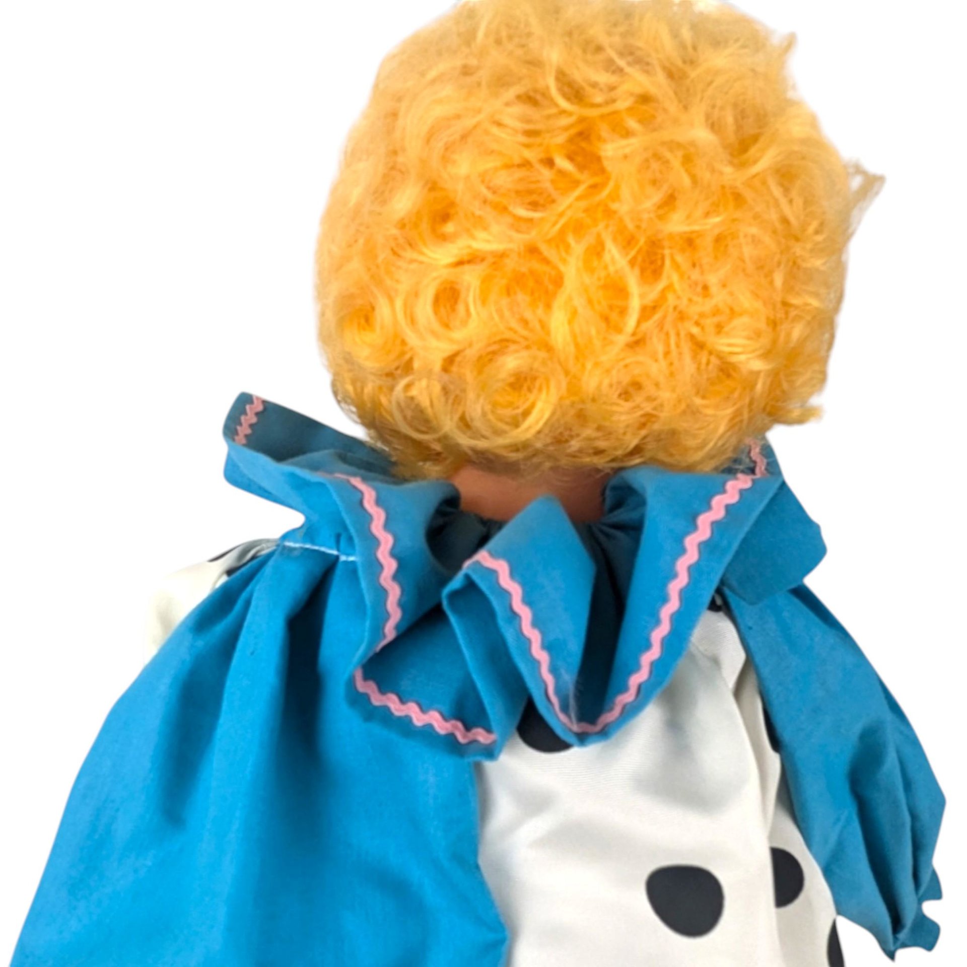 Vintage Handmade Polka Dot Clown Shelf Sitter