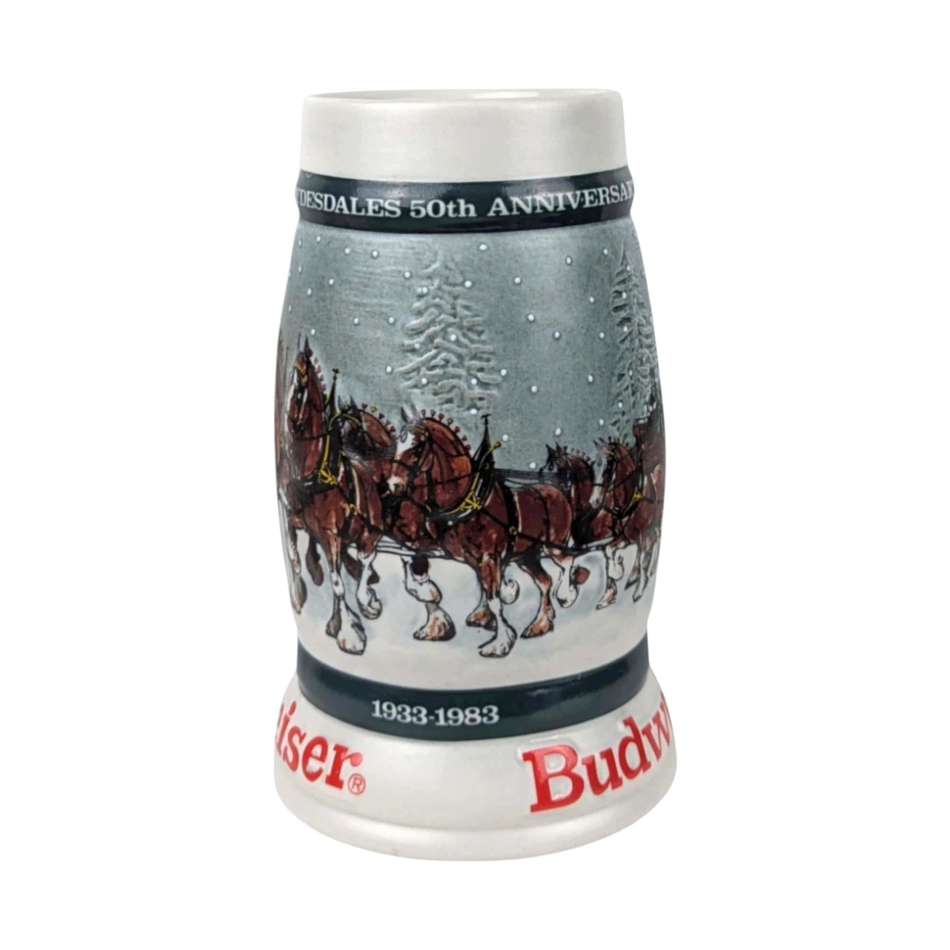 Vintage 1983 Budweiser Clydesdale 50th Anniversary Stein
