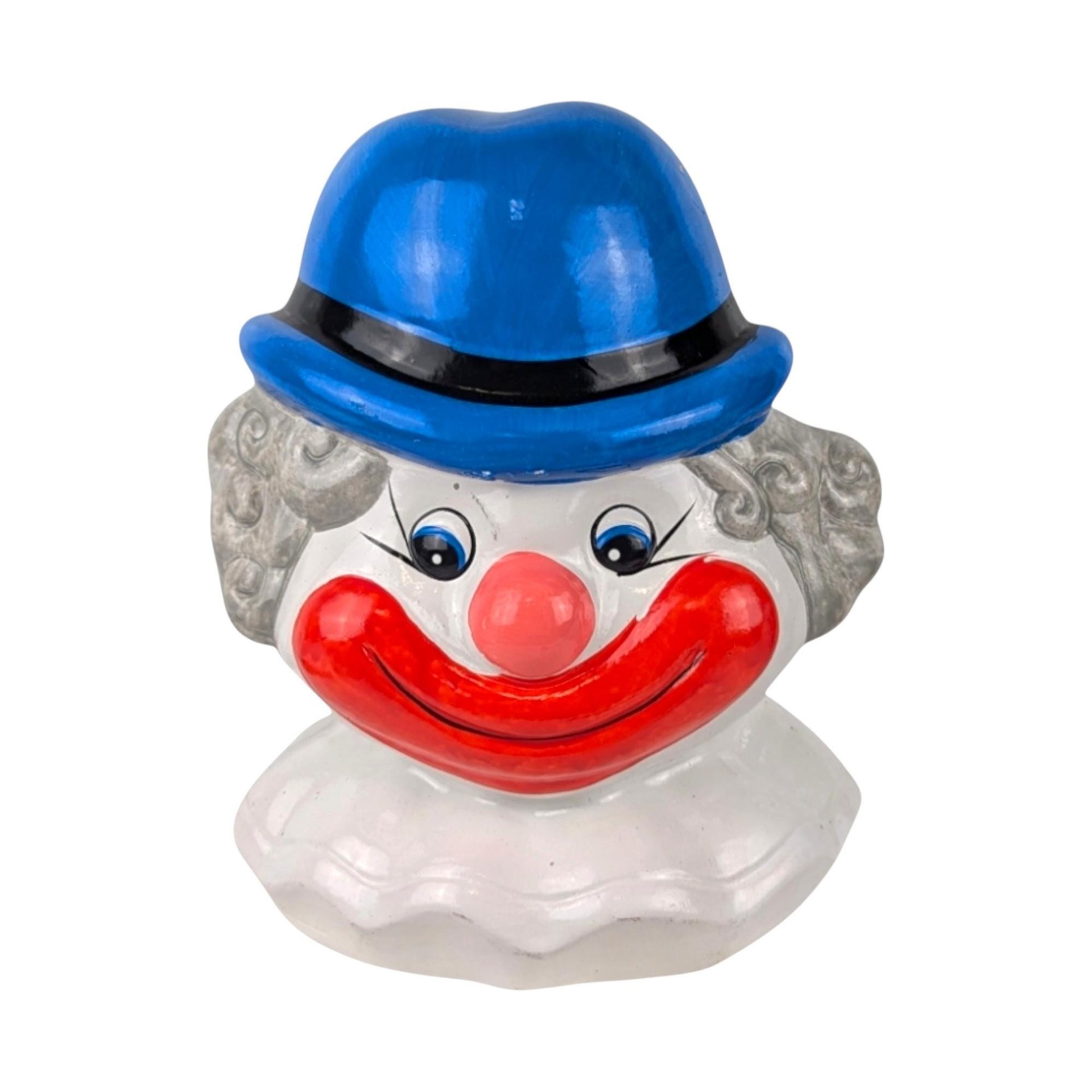 Vintage Ceramic Clown Head Coin Bank