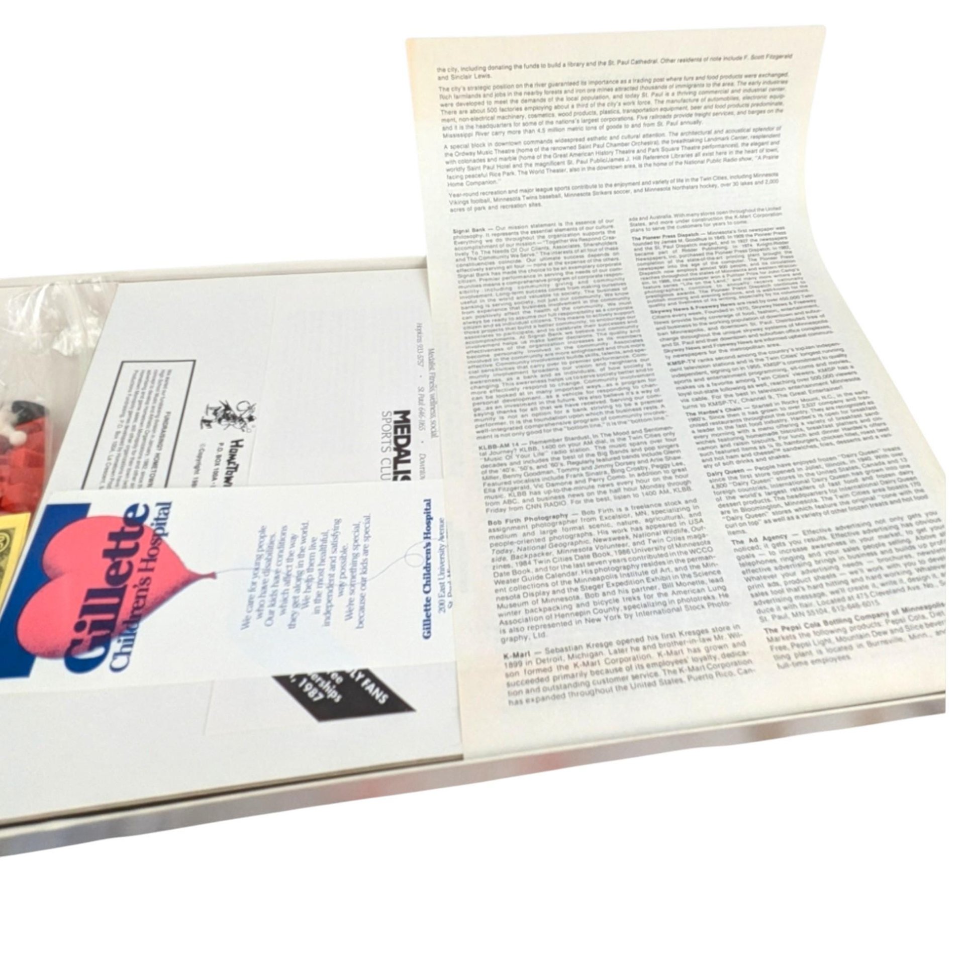 Vintage Hometown Monopoly Saint Paul MN Board Game