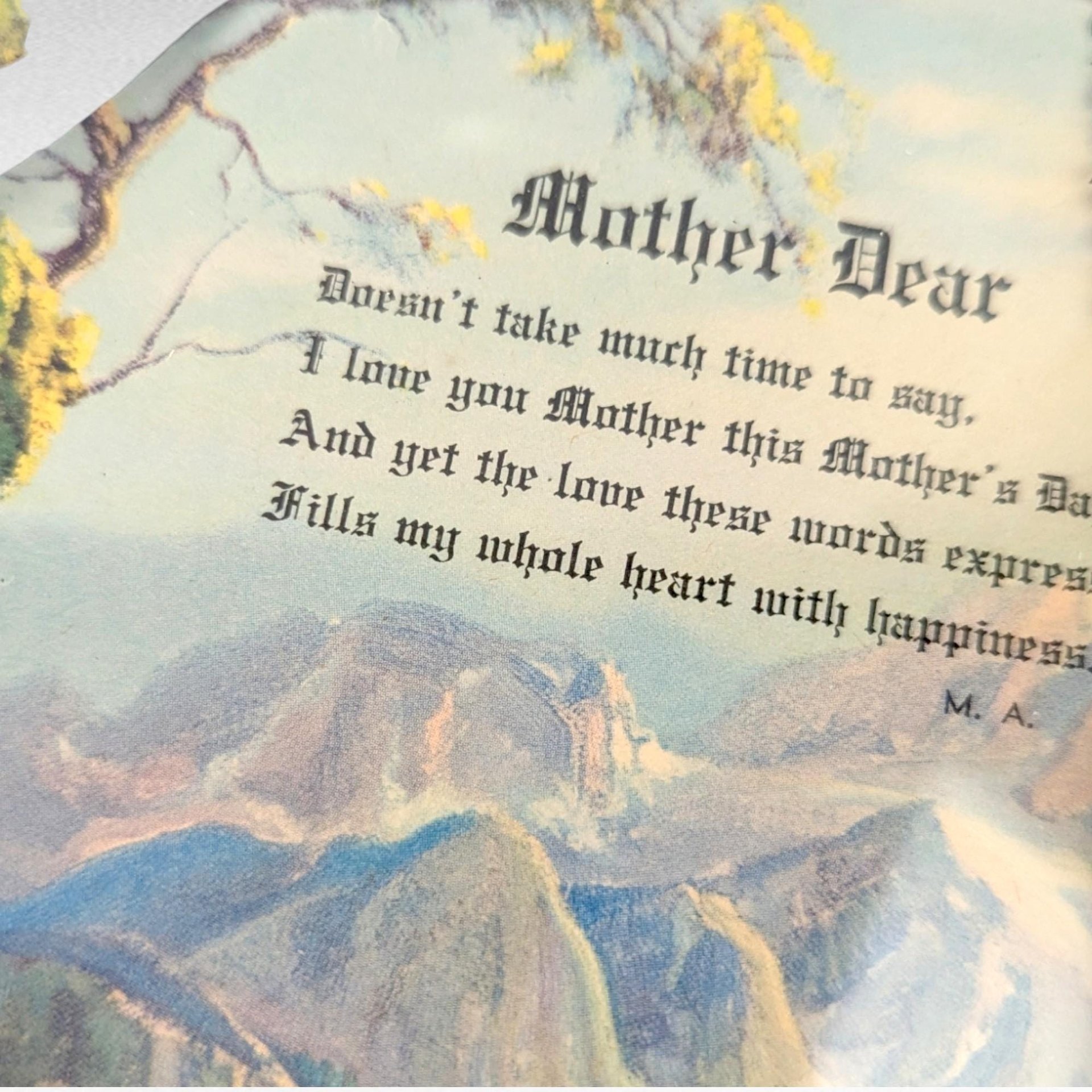 Vintage Mother Dear Silhouette Wall Hanging