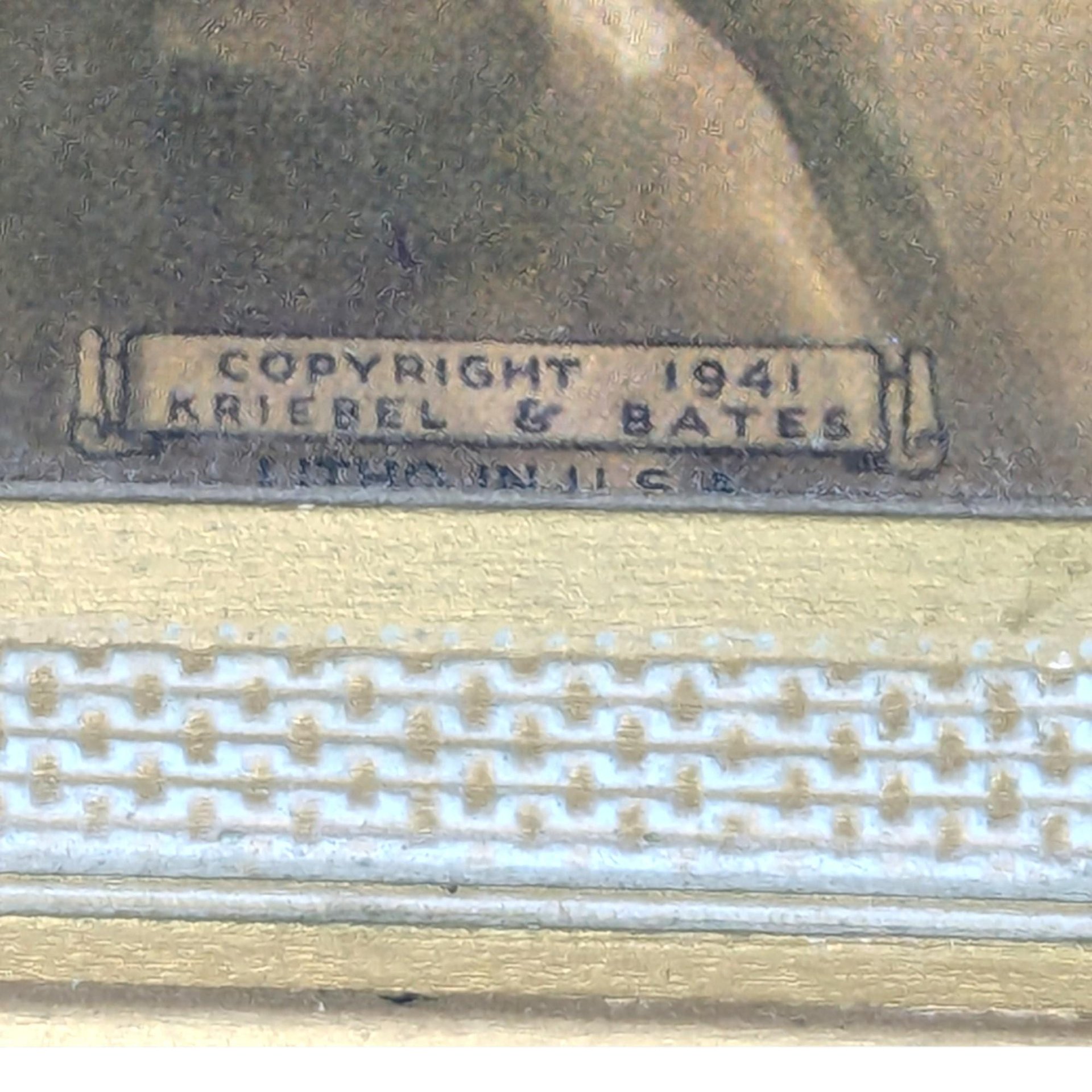 1941 Head of Christ Framed Lithograph: Kriebel and Bates