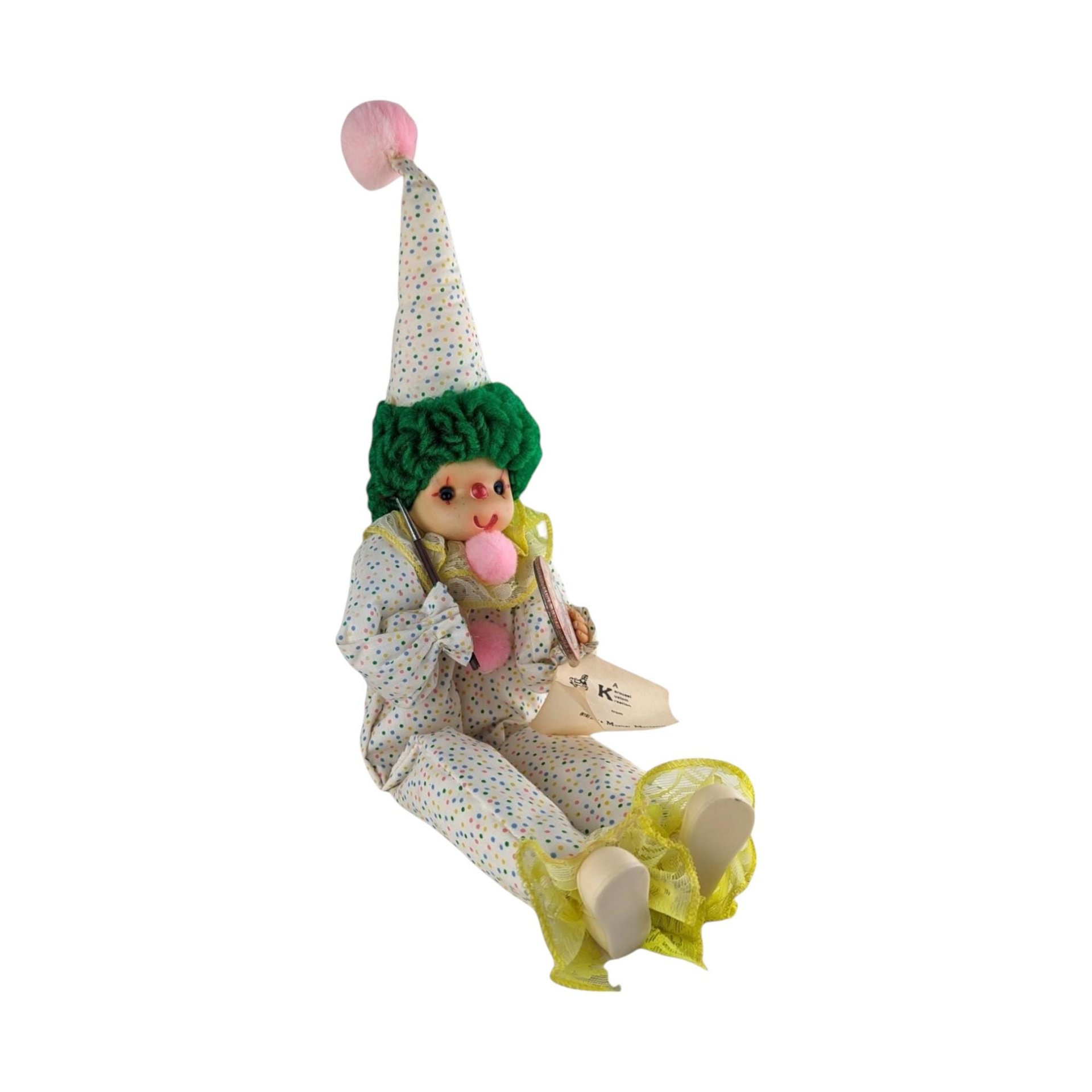 Vintage Musical Clown Shelf Sitter, Marianne's Musical Menagerie