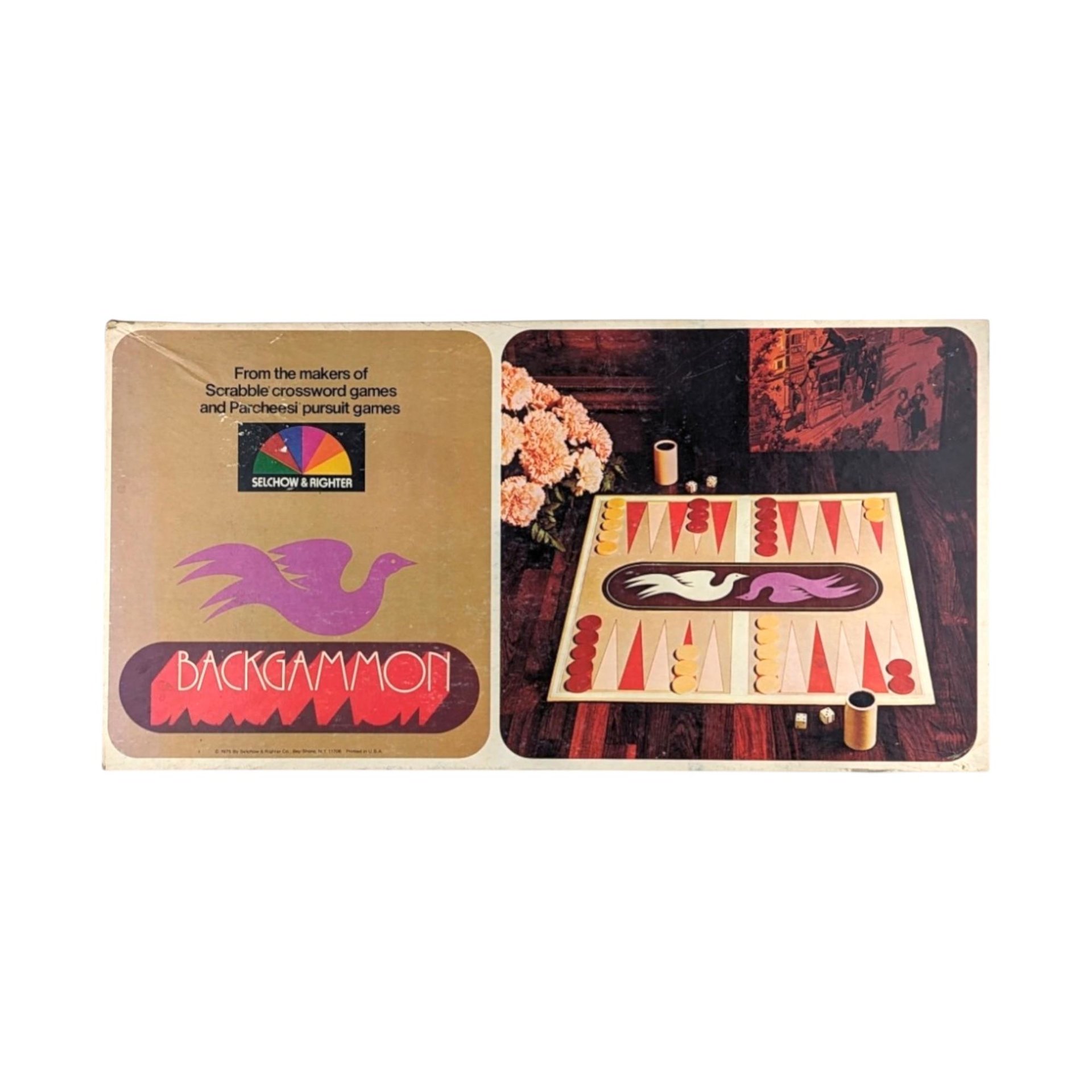 1975 Selchow & Righter Backgammon: Strategy Game