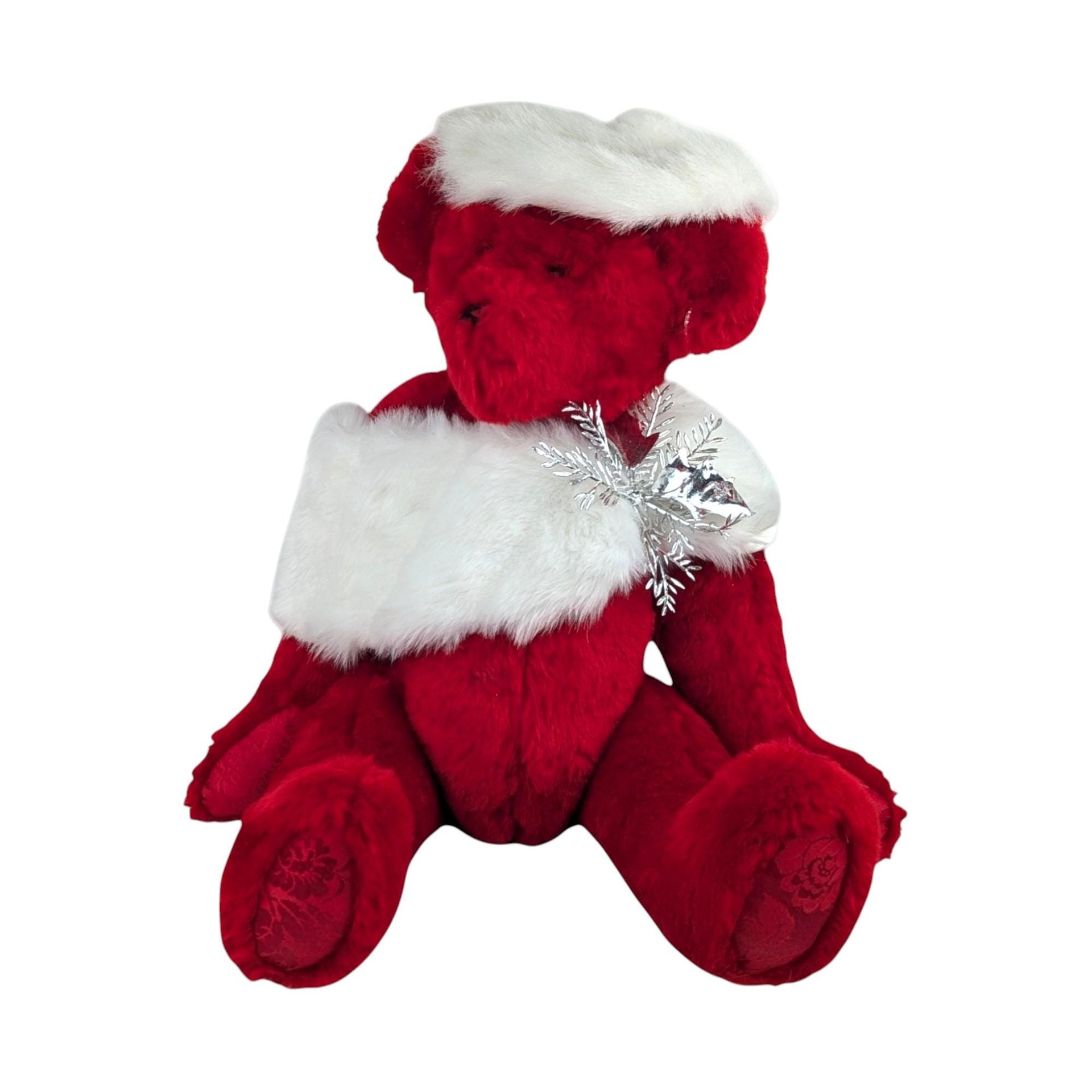 1993 Johnson Creations Holiday Red Teddy Bear