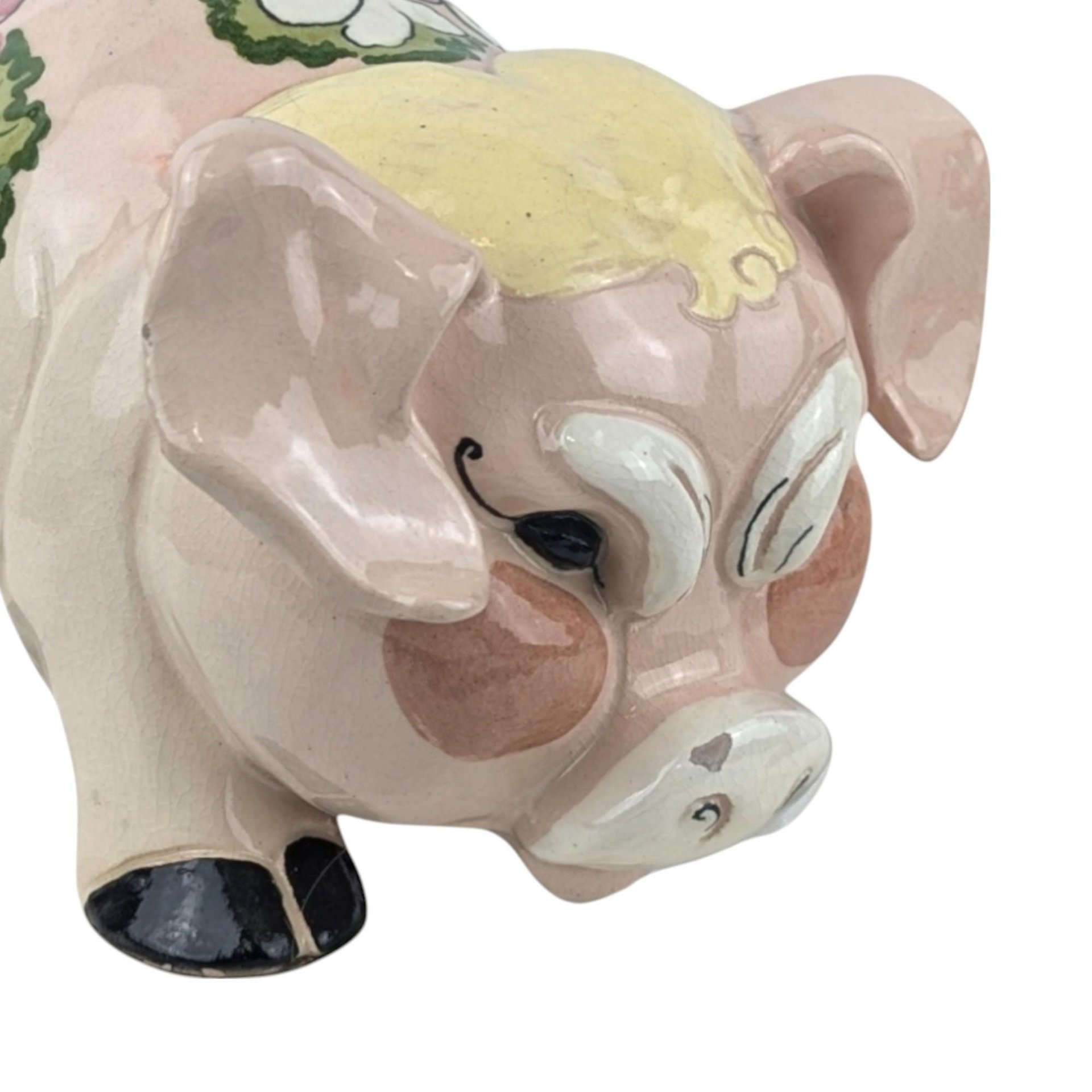 Vintage Kay Finch Grumpy Pig Ceramic Figurine