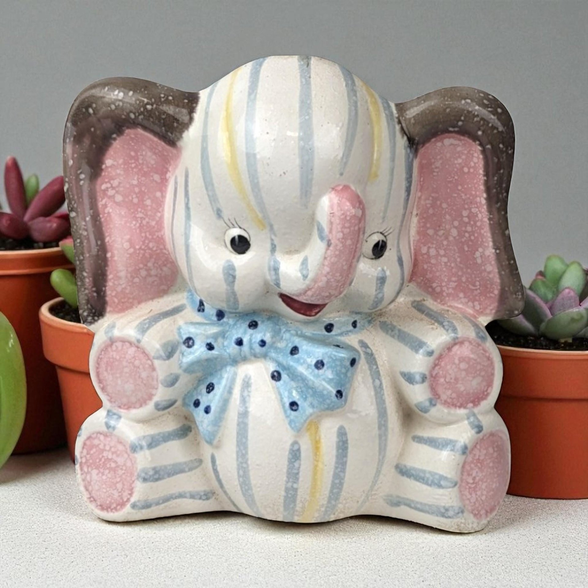 Vintage Napco Ceramic Elephant Planter