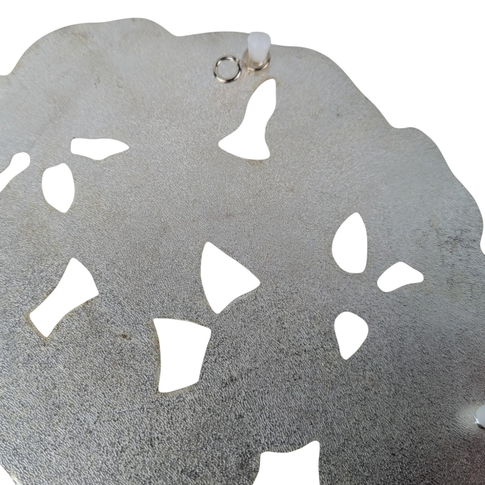 Vintage Regal Silver Metal Poinsettia Trivet