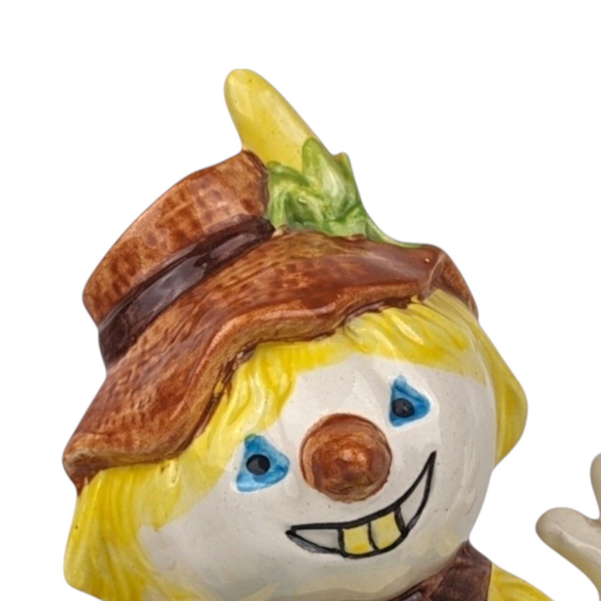 Vintage Hand Painted Scarecrow Bank