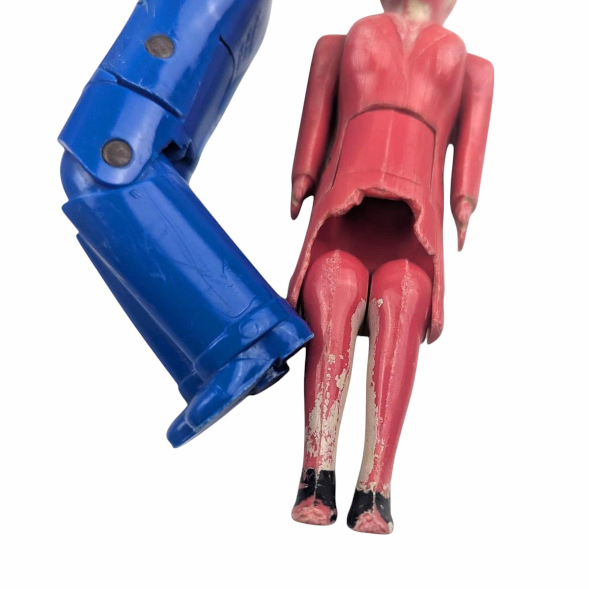 1940s Renwal Plastic Dollhouse Figures: Mother No 43 and Father No 44