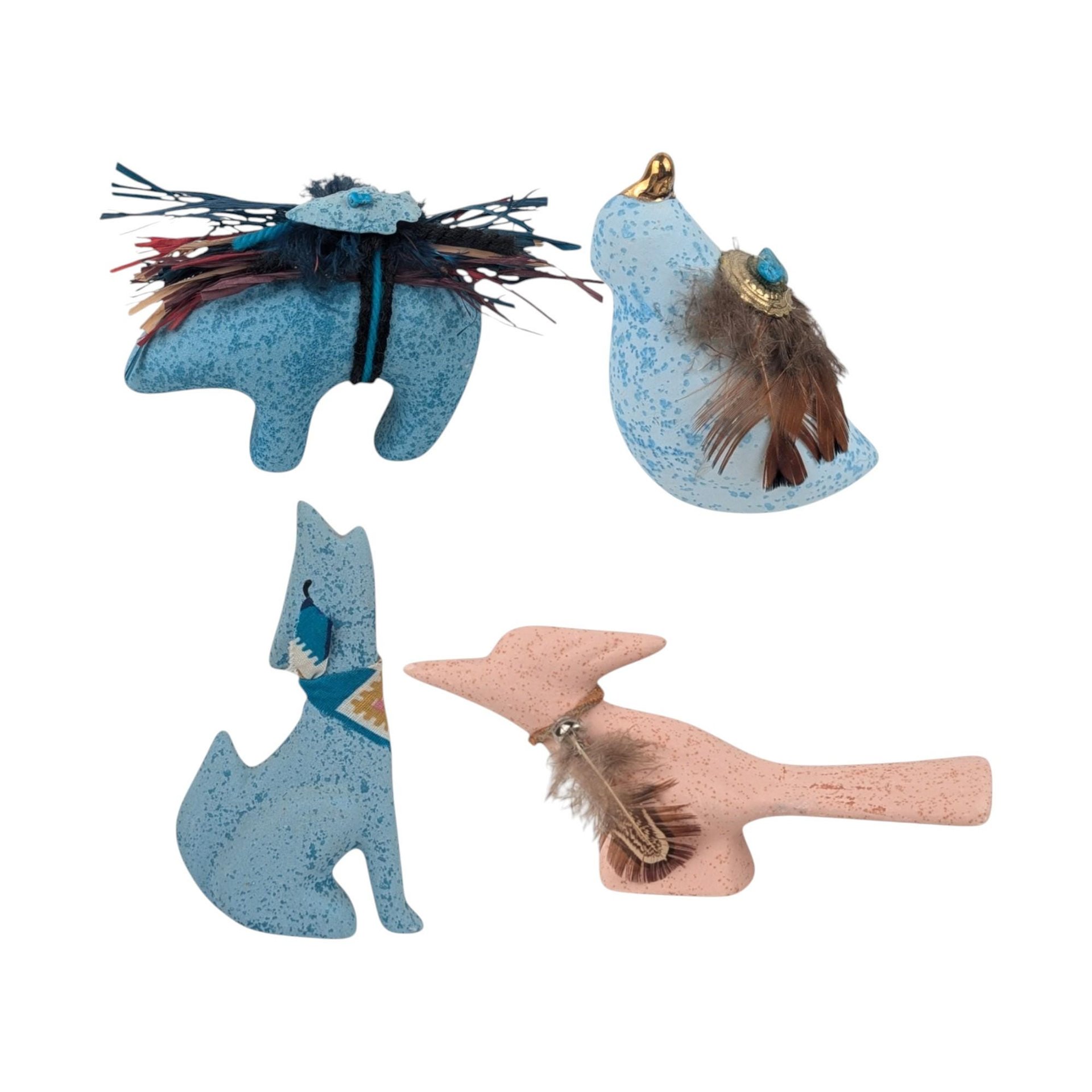 Vintage Southwestern Ceramic Animal Figurine Set