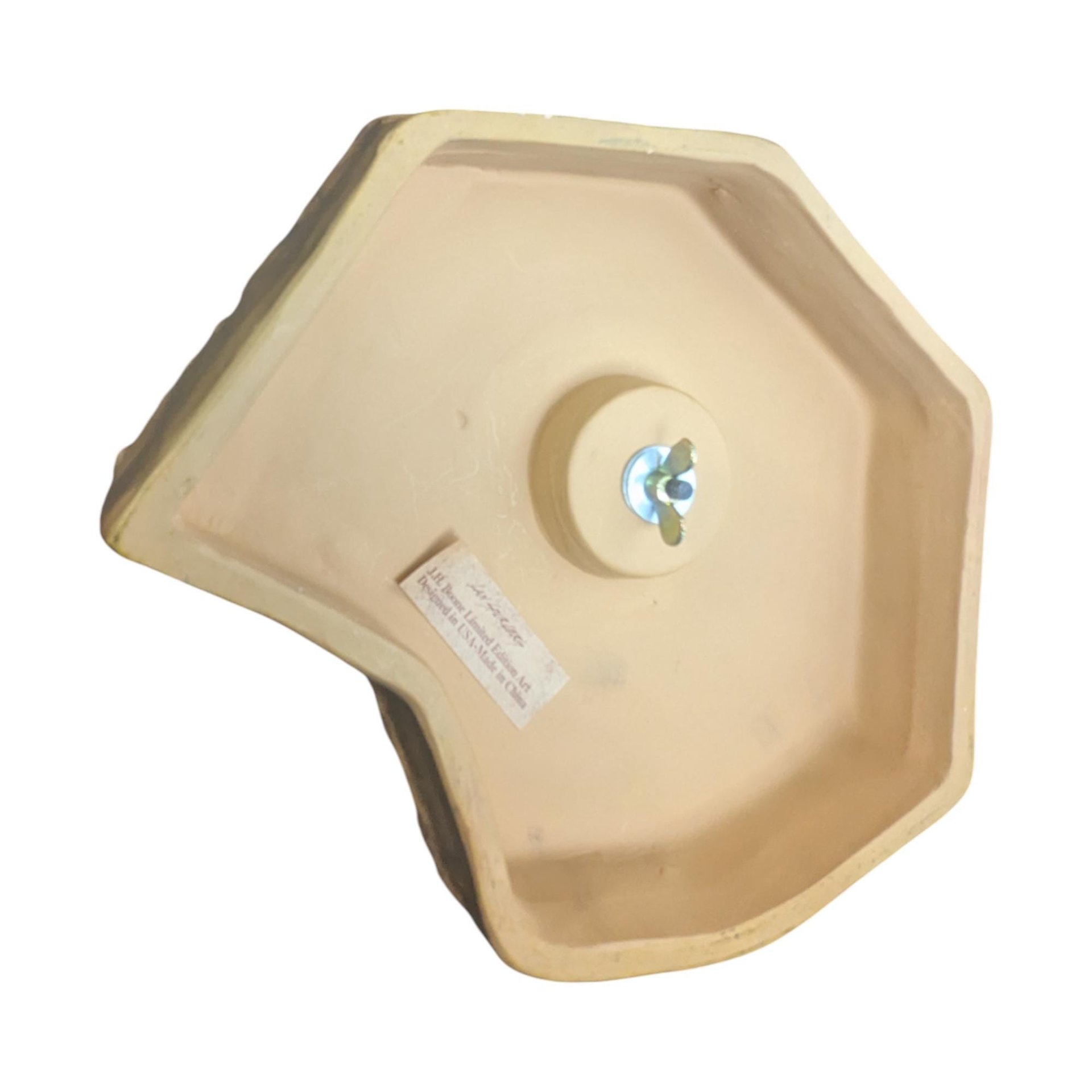 Vintage JH Boone Terracotta Indian with Pipe Statue