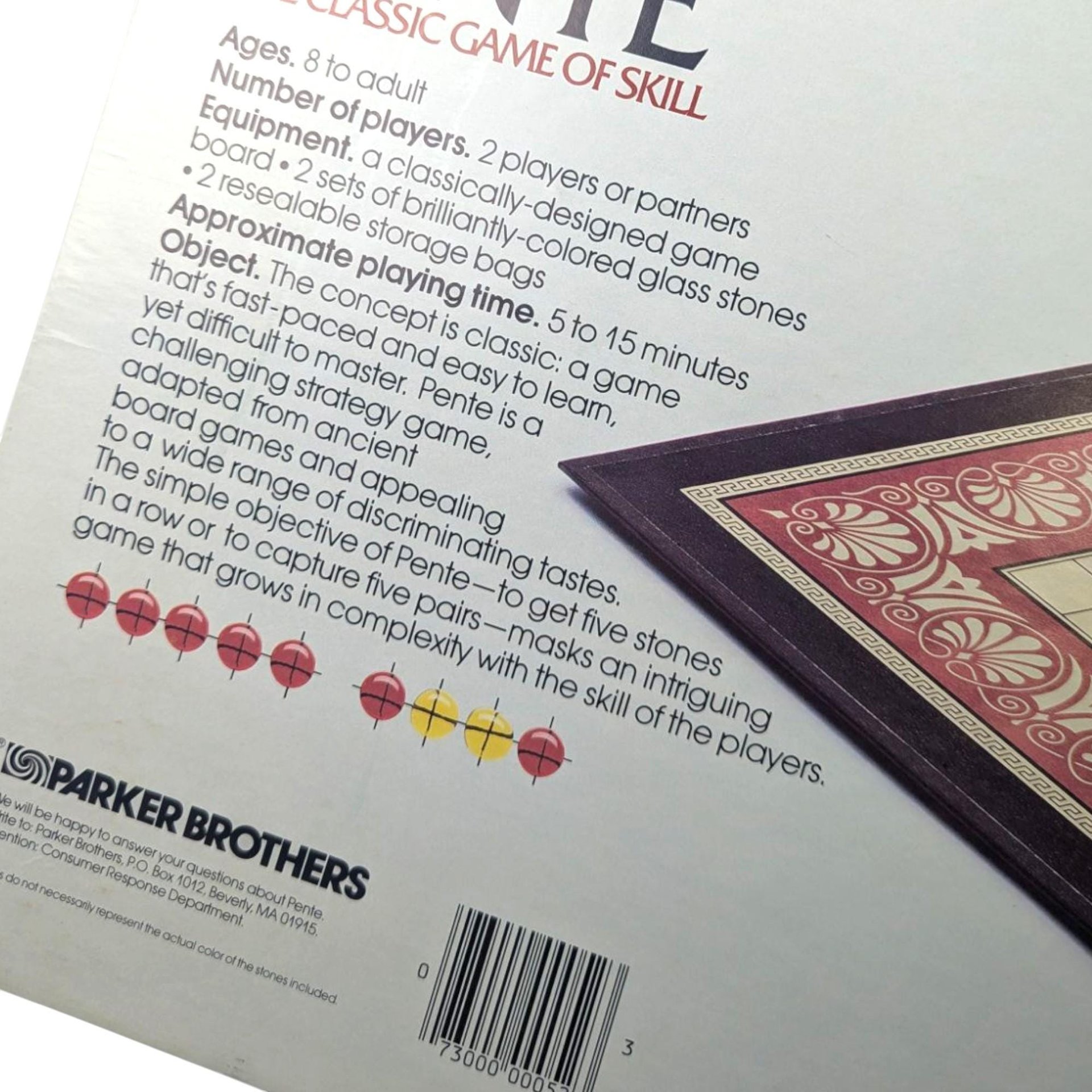 1984 Parker Brothers Pente Strategy Game