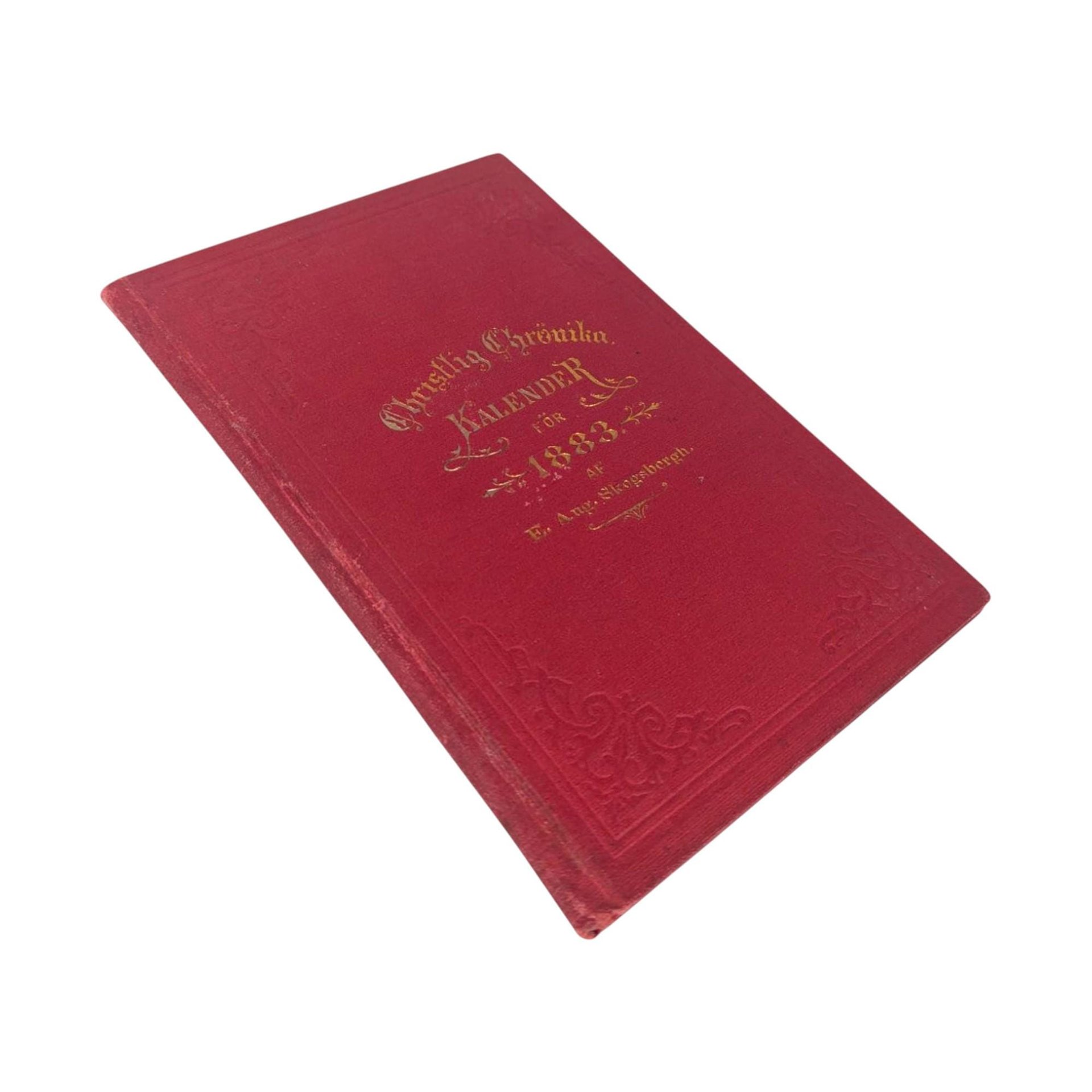 1883 Christlig Chronika Kalender Swedish Book