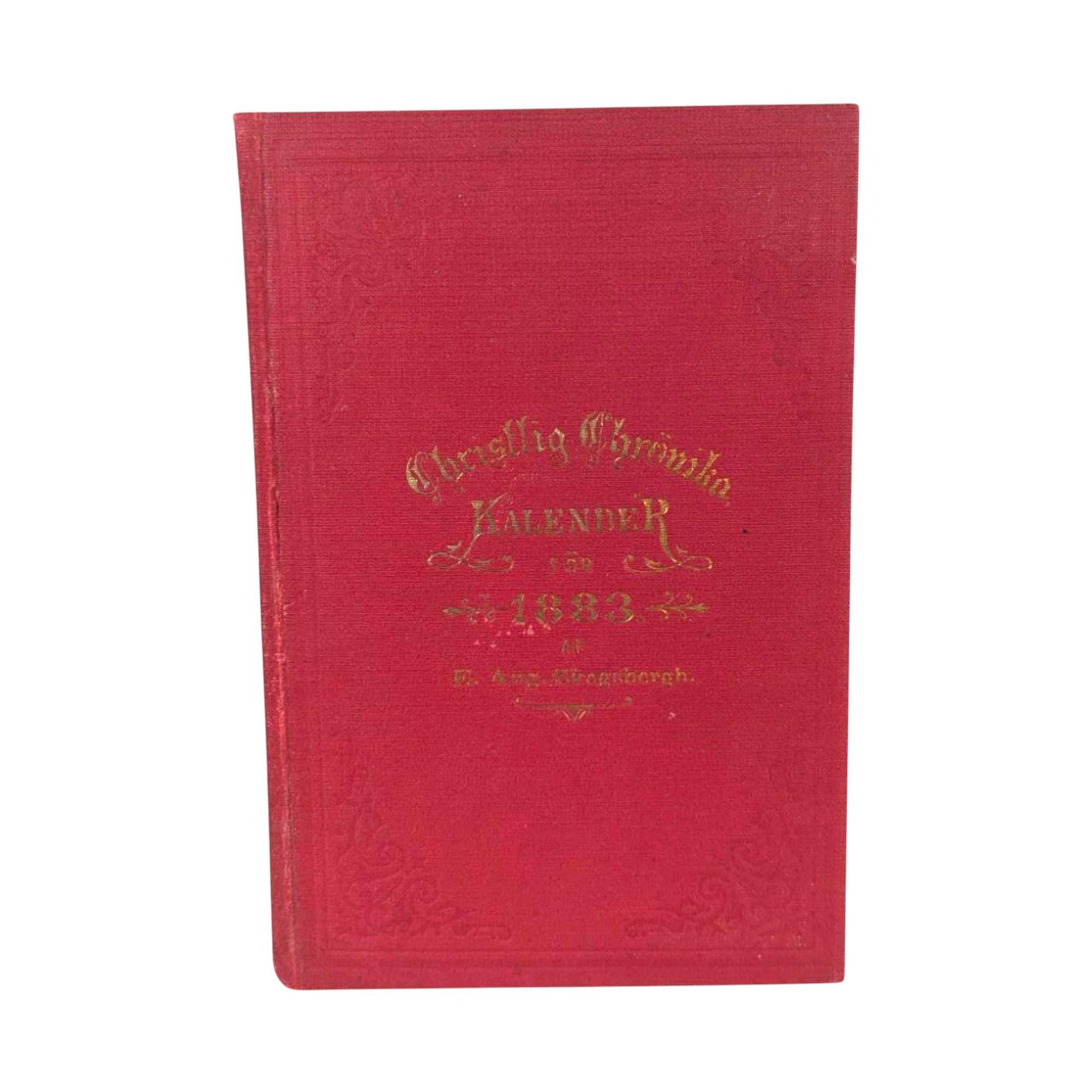 1883 Christlig Chronika Kalender Swedish Book