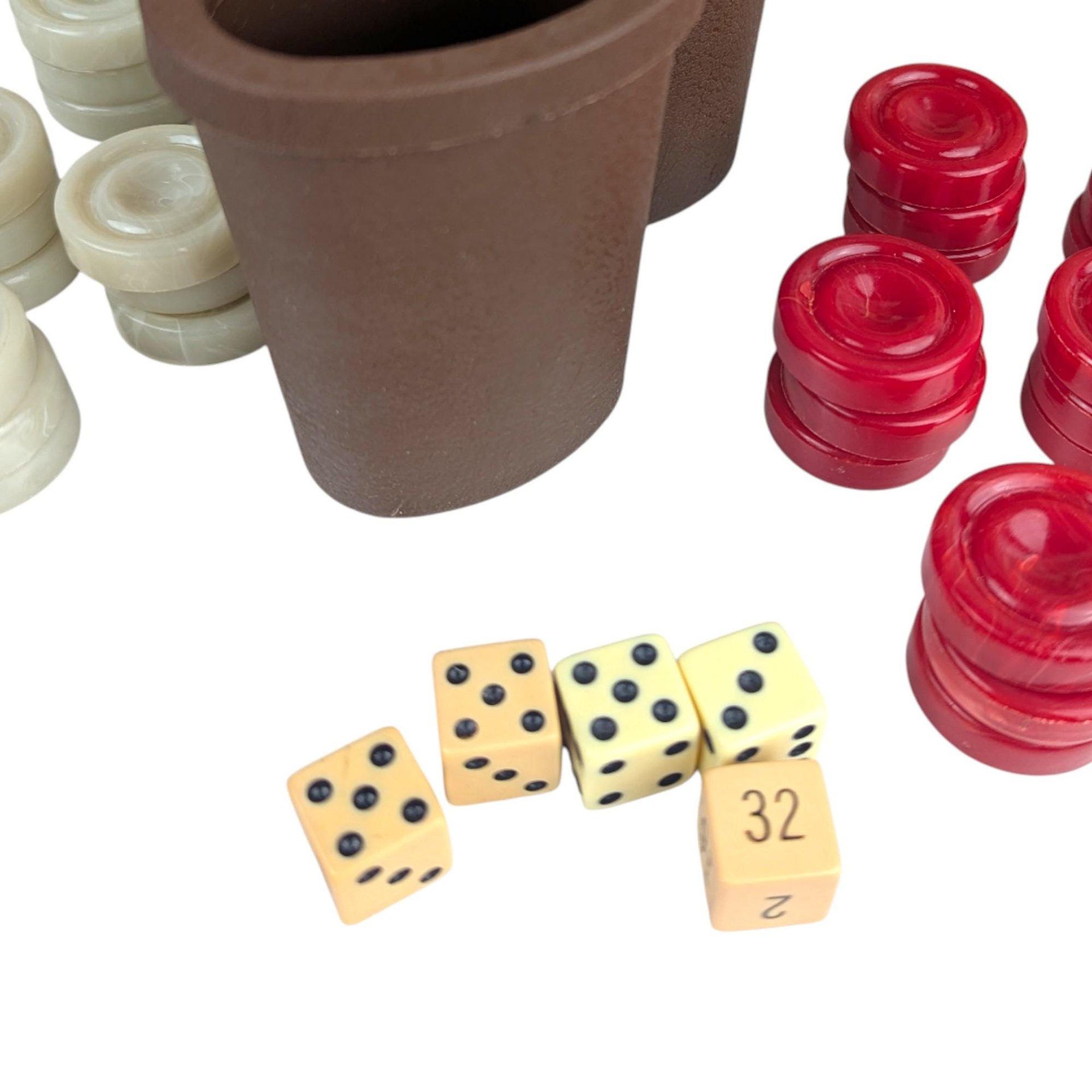 Vintage Pleasantime Games Deluxe Backgammon Set