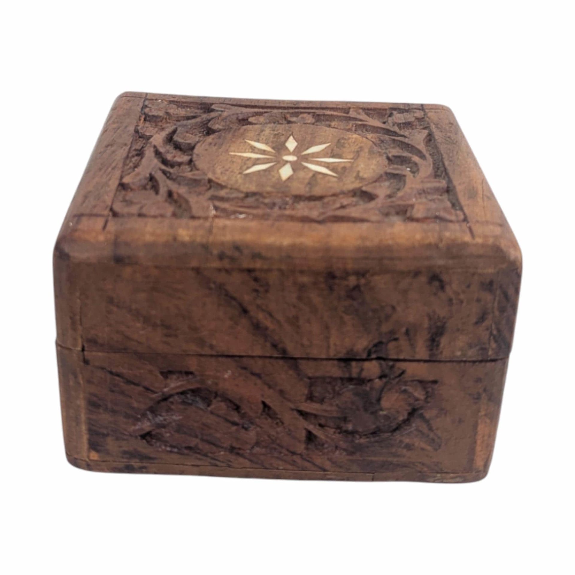 Vintage Rosewood Inlay Trinket Box