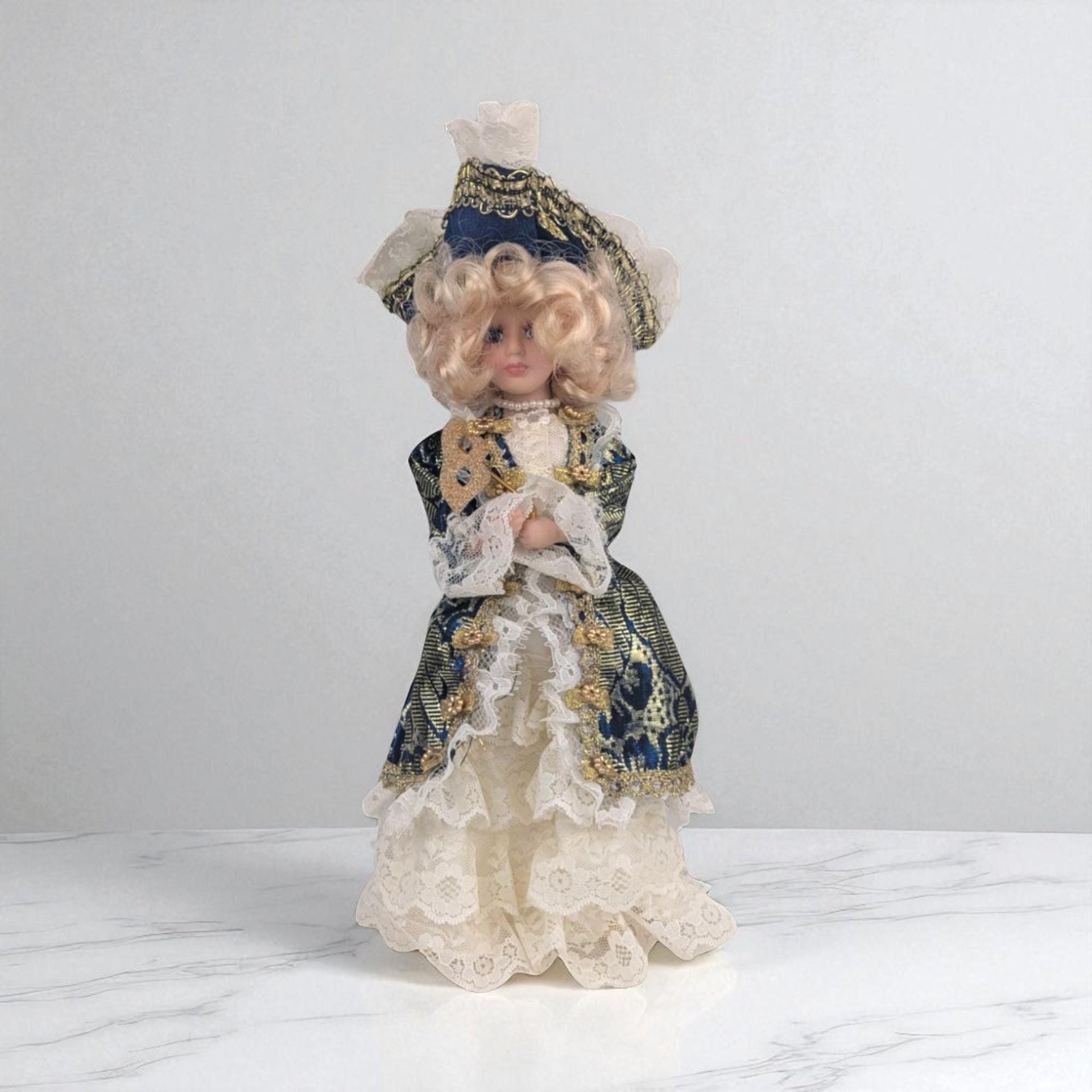 Vintage Porcelain Victorian Masquerade Doll
