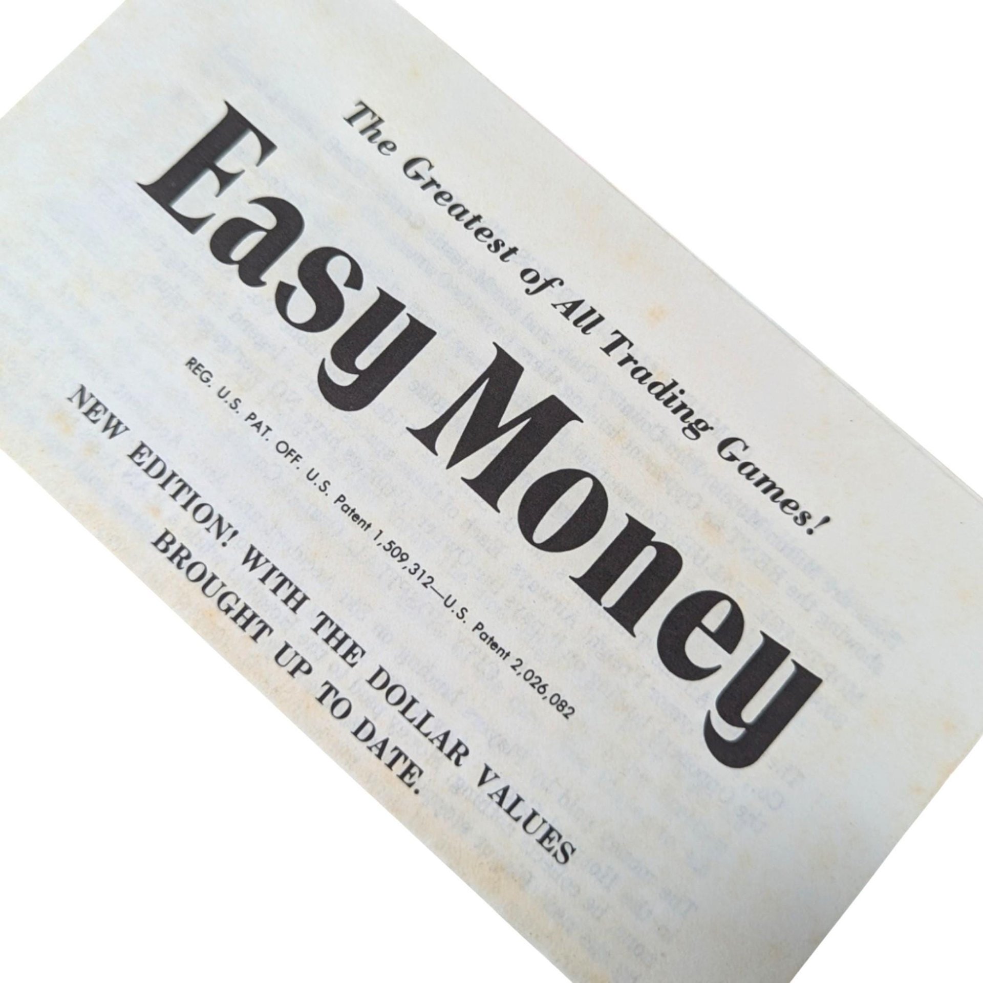 1974 Milton Bradley Easy Money Board Game
