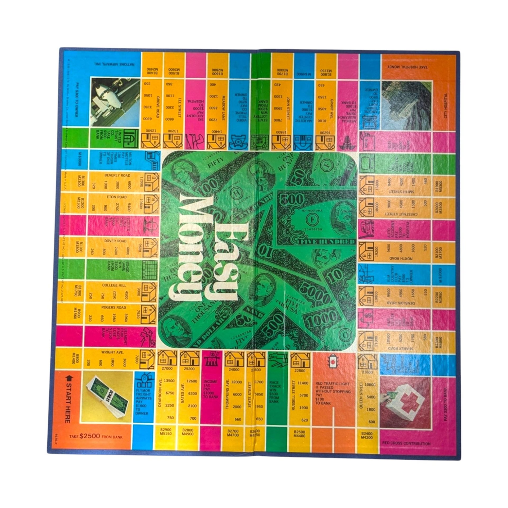 1974 Milton Bradley Easy Money Board Game