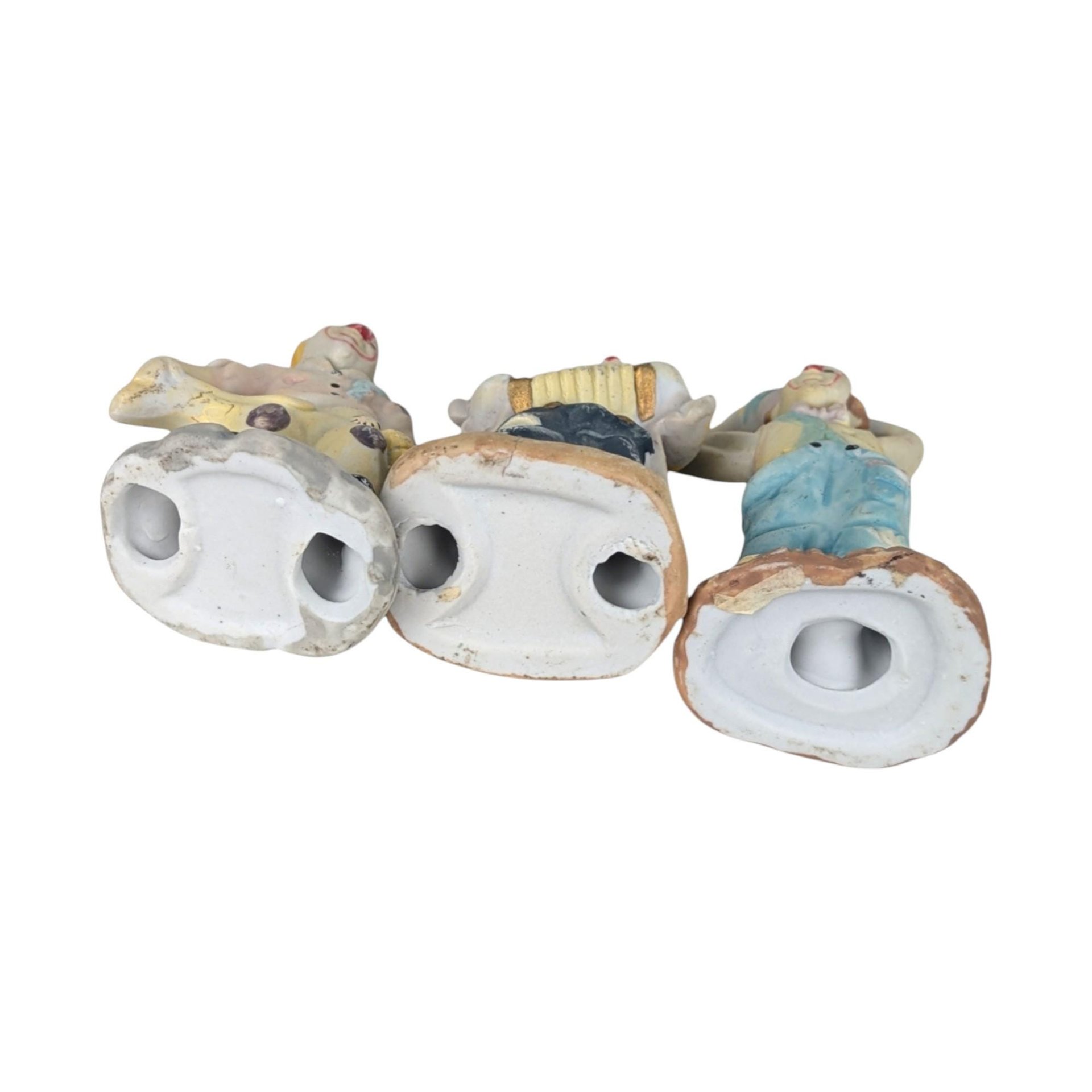 Vintage Ceramic Hobo Clown Figurine Trio