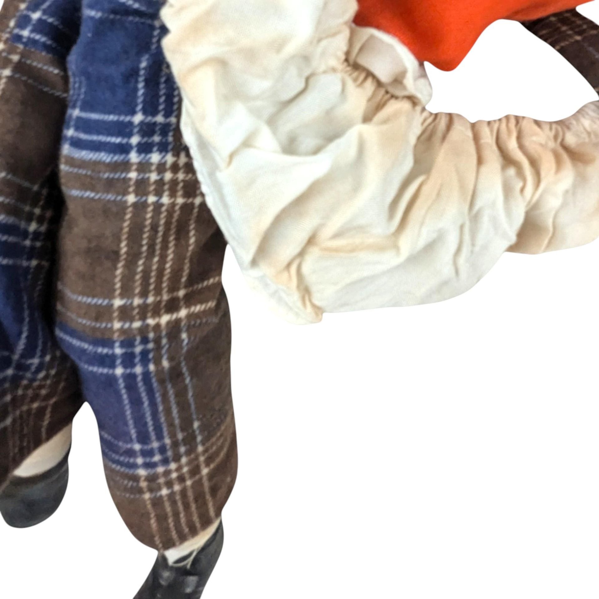 Vintage Price Products Sitting Plaid Clown Doll