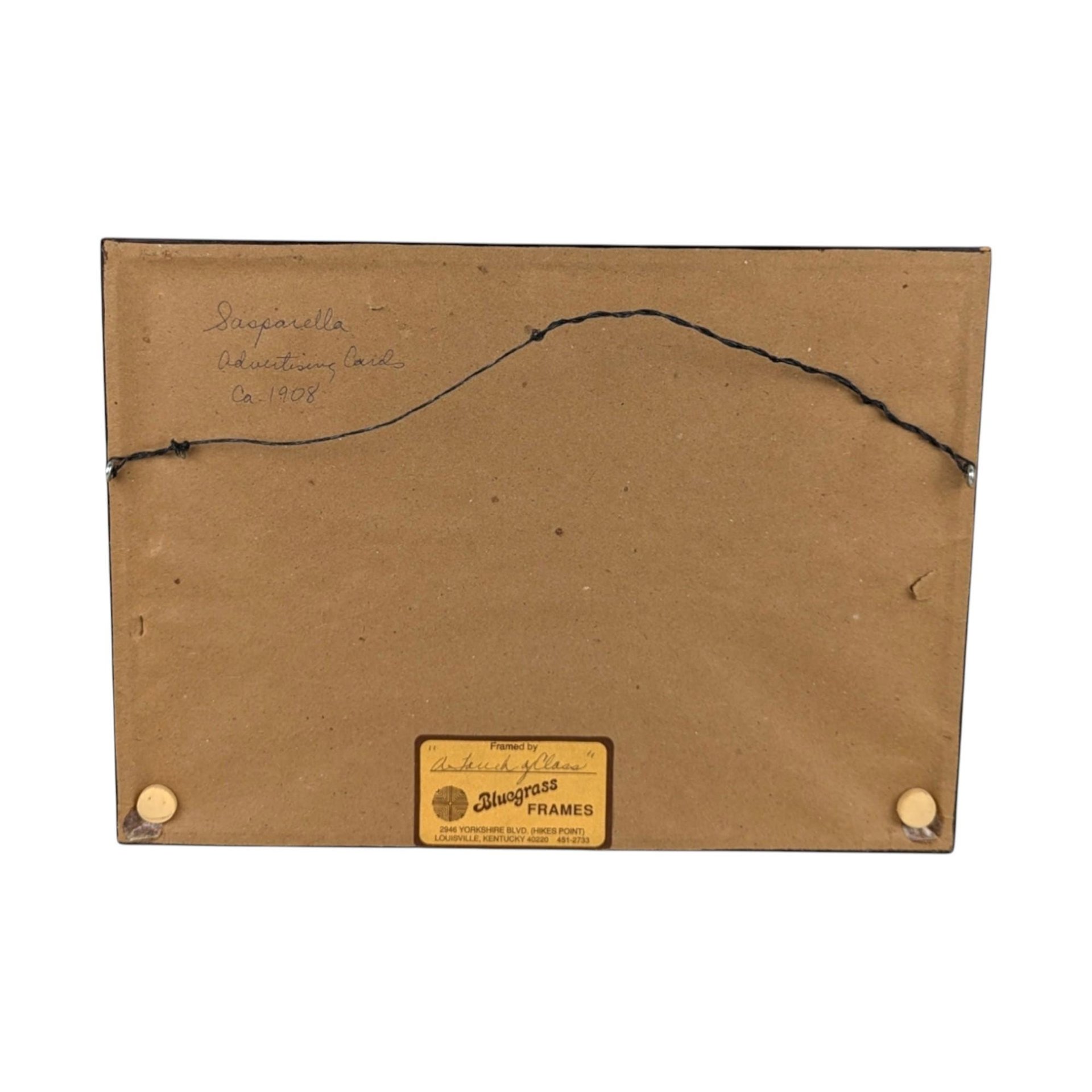 Vintage Sasparella Advertising Framed Wall Hangings