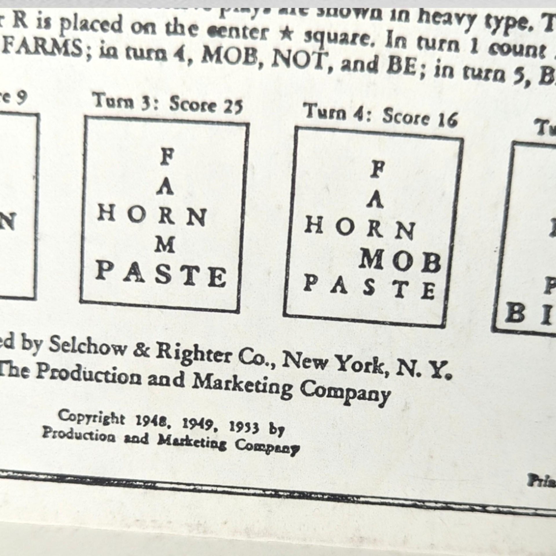 1953 Selchow & Righter Scrabble Board Game