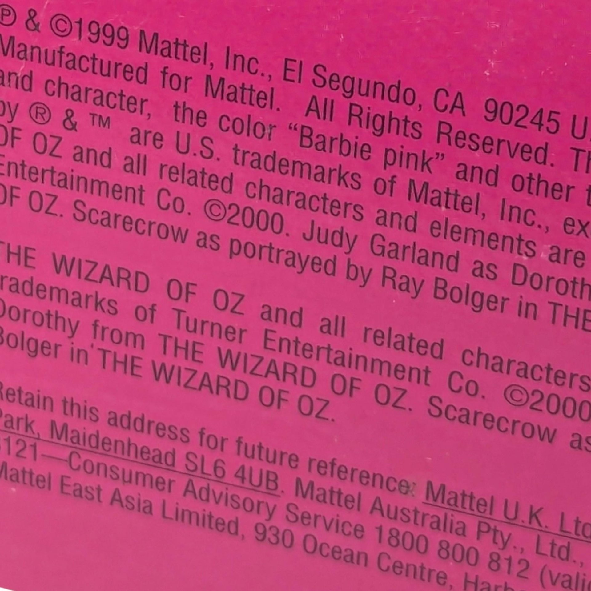 1999 Wizard of Oz Ken as the Cowardly Lion Barbie Doll