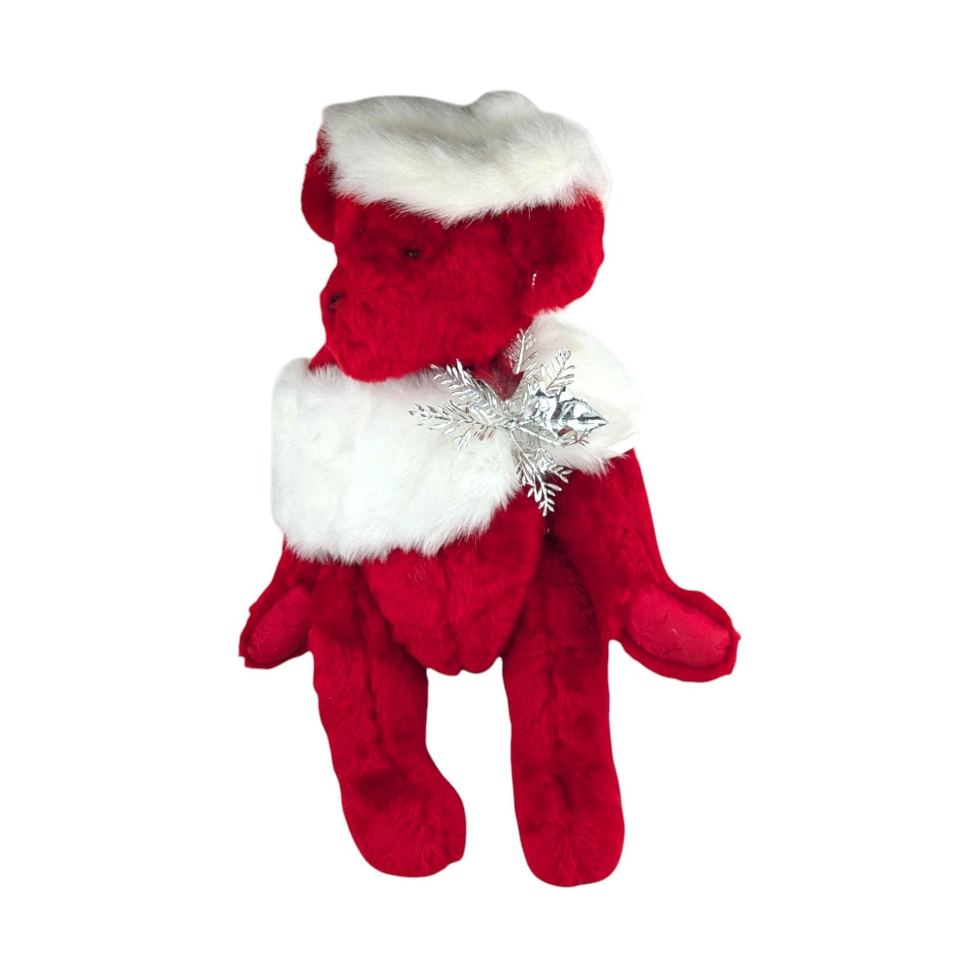 1993 Johnson Creations Holiday Red Teddy Bear